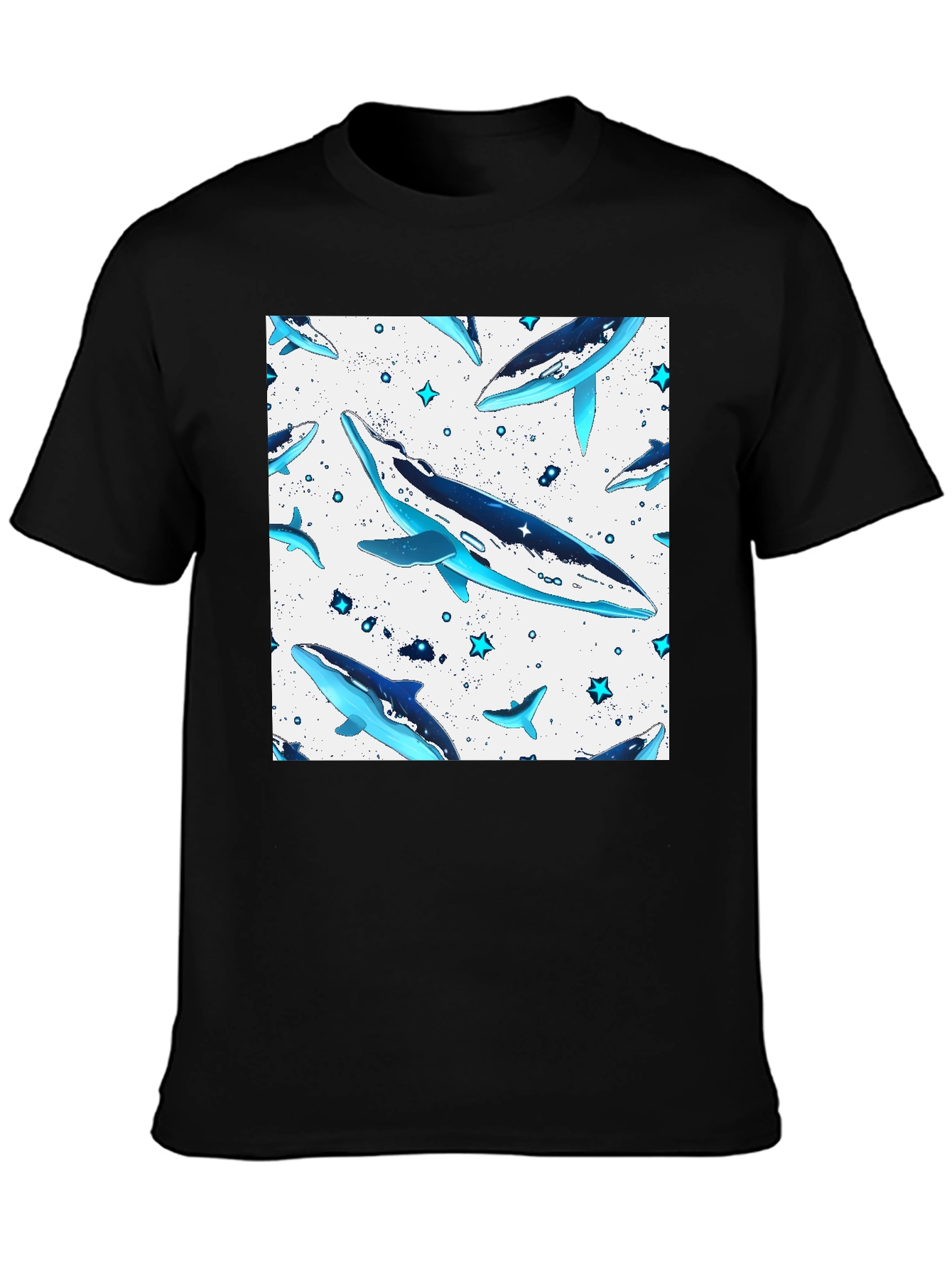 Whale Pattern T-Shirt - Stylish & Unique