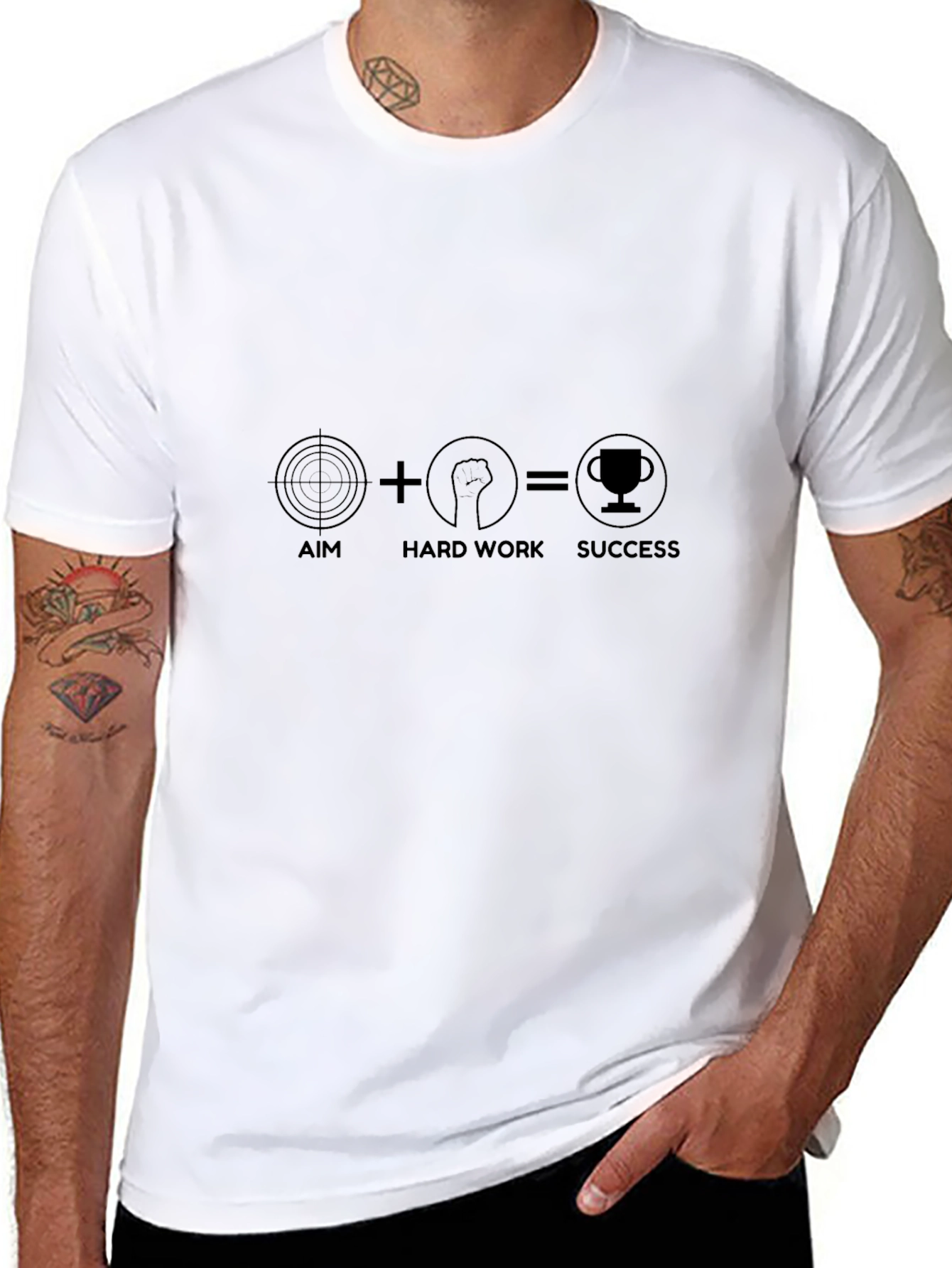 Aim + Hard Work = Success Graphic Tee