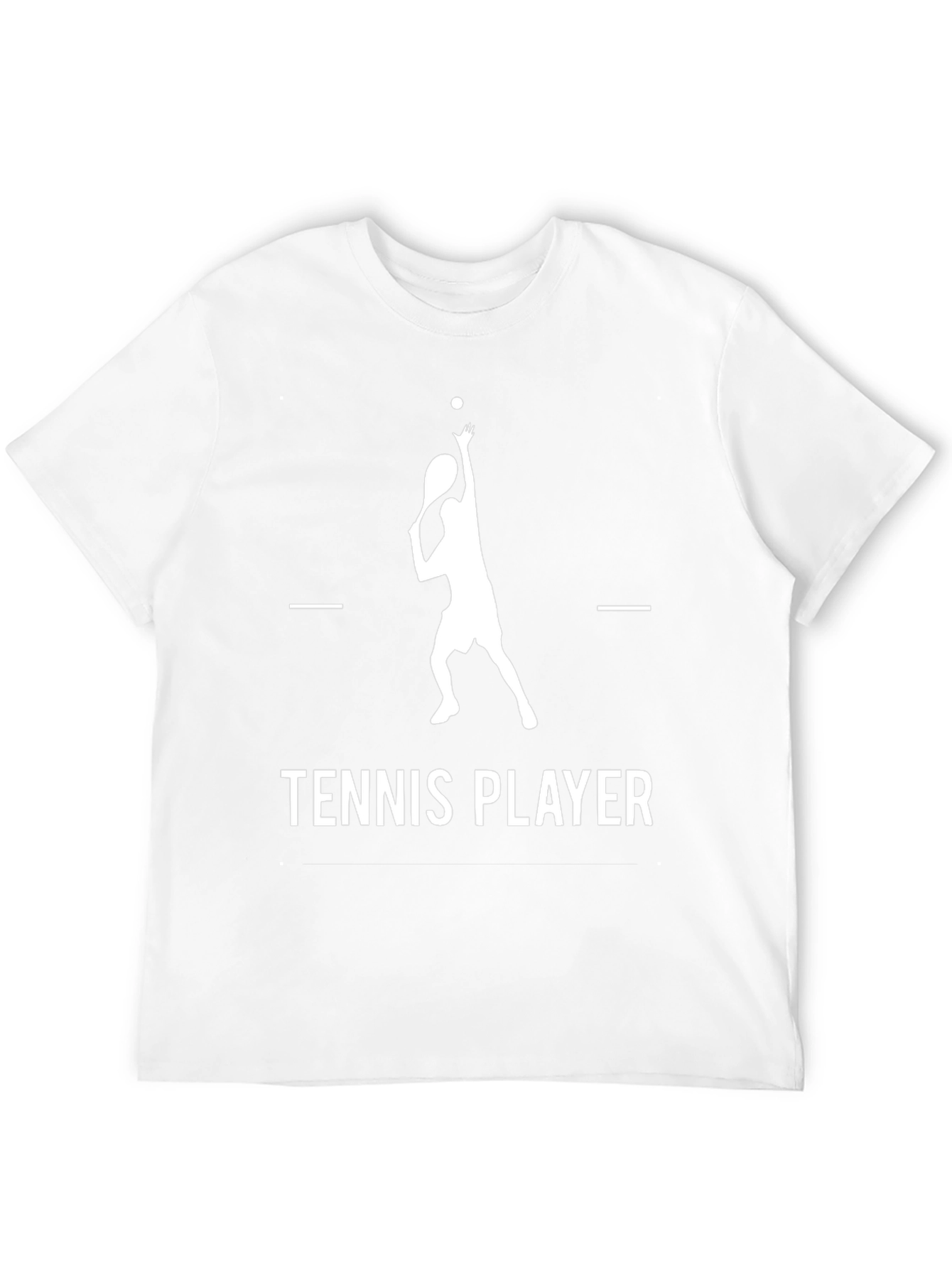 Tennis Player Graphic Tee - Black Cotton Shirt