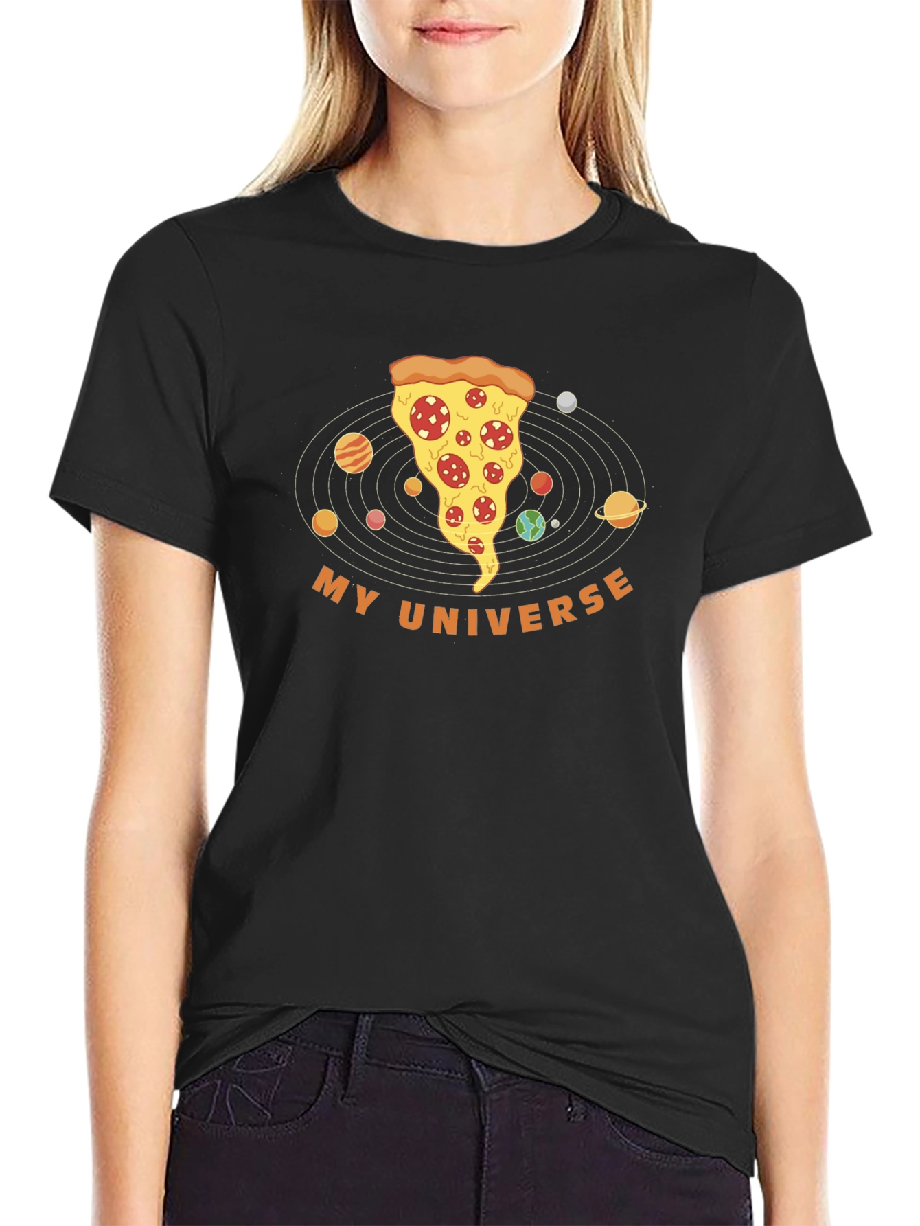 Pizza Universe Graphic T-Shirt