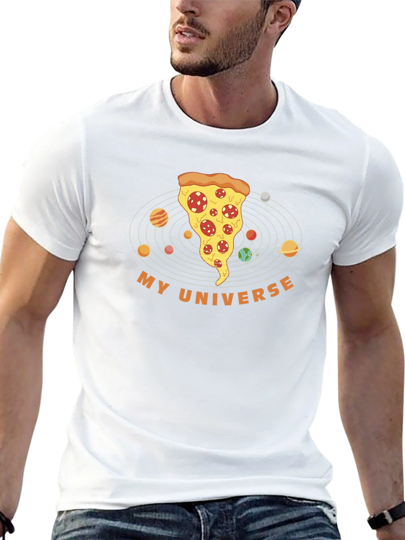 Pizza Universe Graphic T-Shirt
