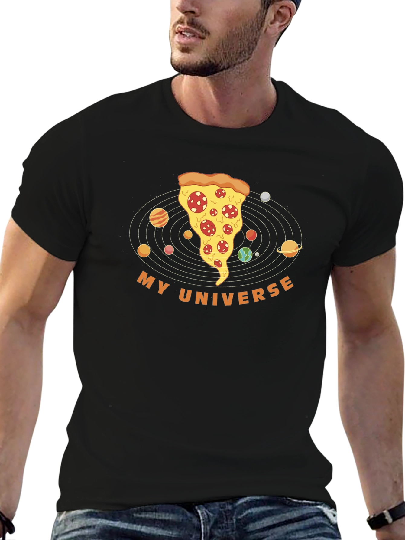 Pizza Universe Graphic T-Shirt