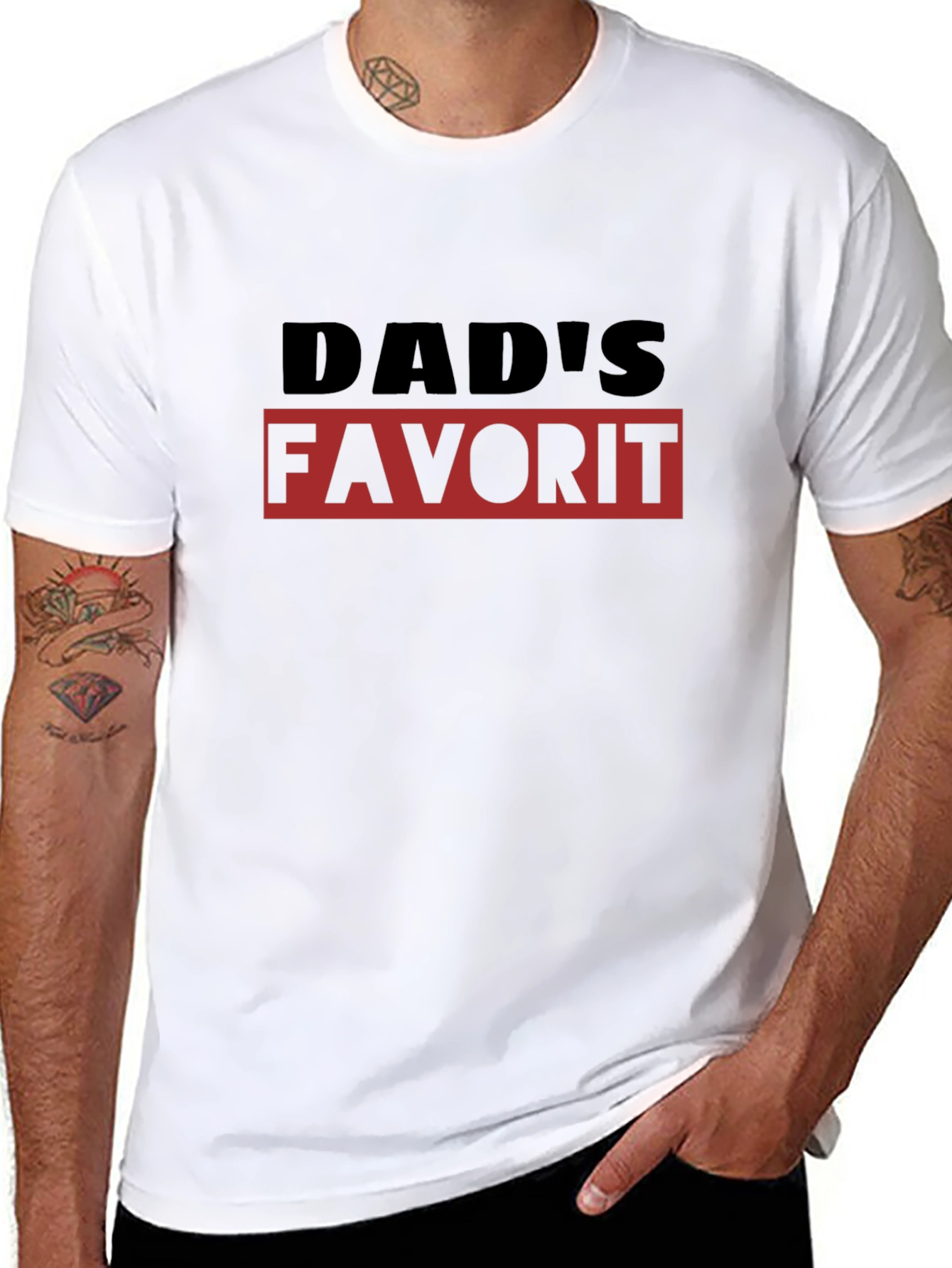 Dads Favorite T-Shirt - Black Graphic Tee