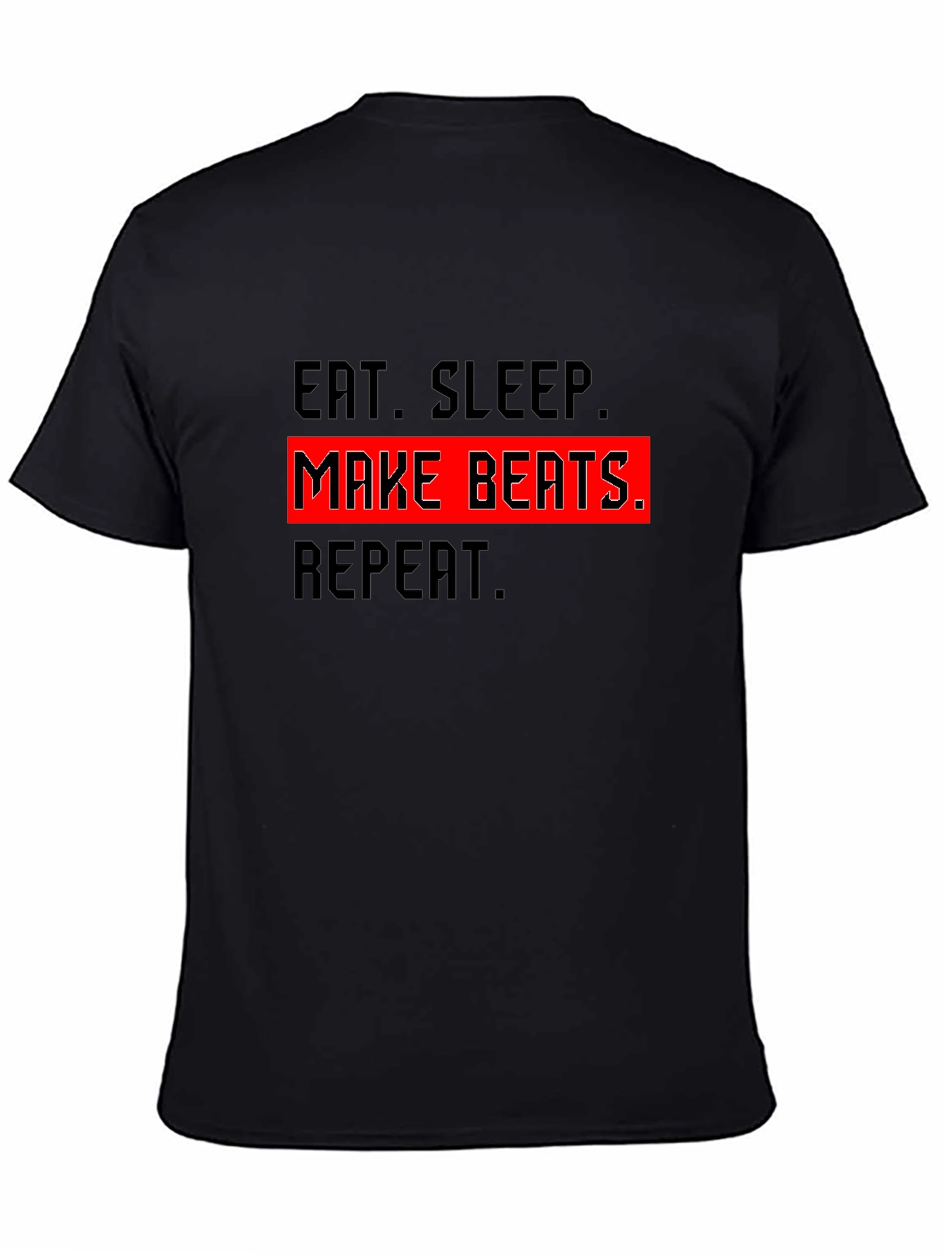 Eat Sleep Make Beats Repeat Black T-Shirt