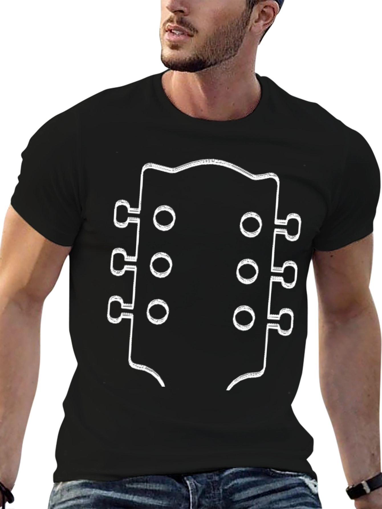 Guitar Headstock Graphic T-Shirt