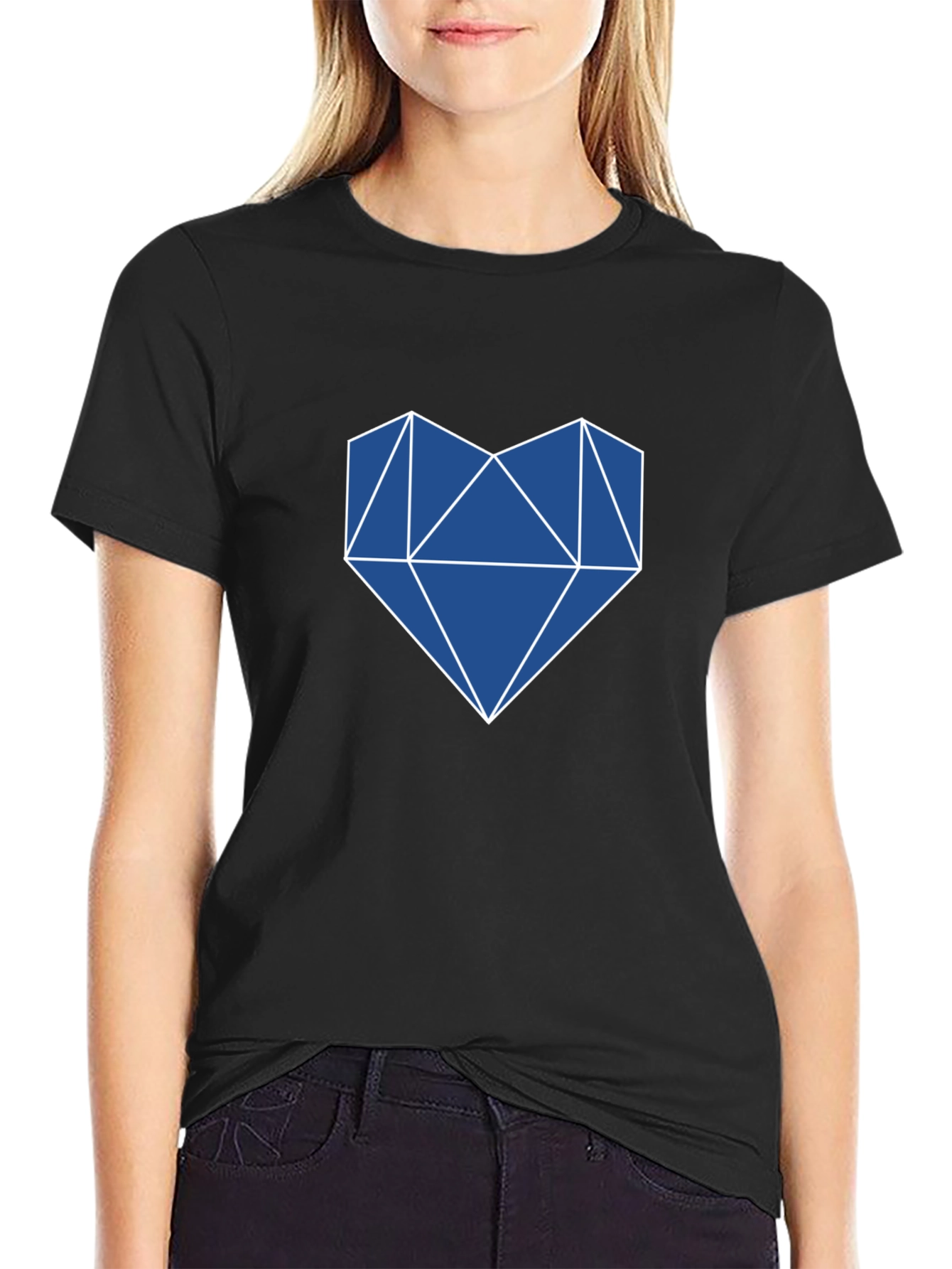 Geometric Heart T-Shirt - Modern & Stylish