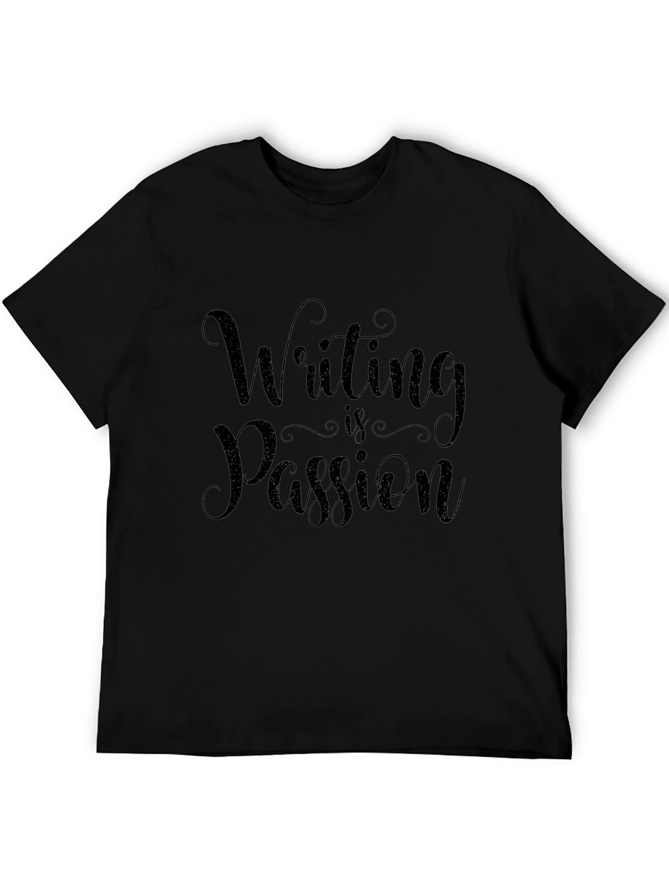 Writing is Passion Black T-Shirt