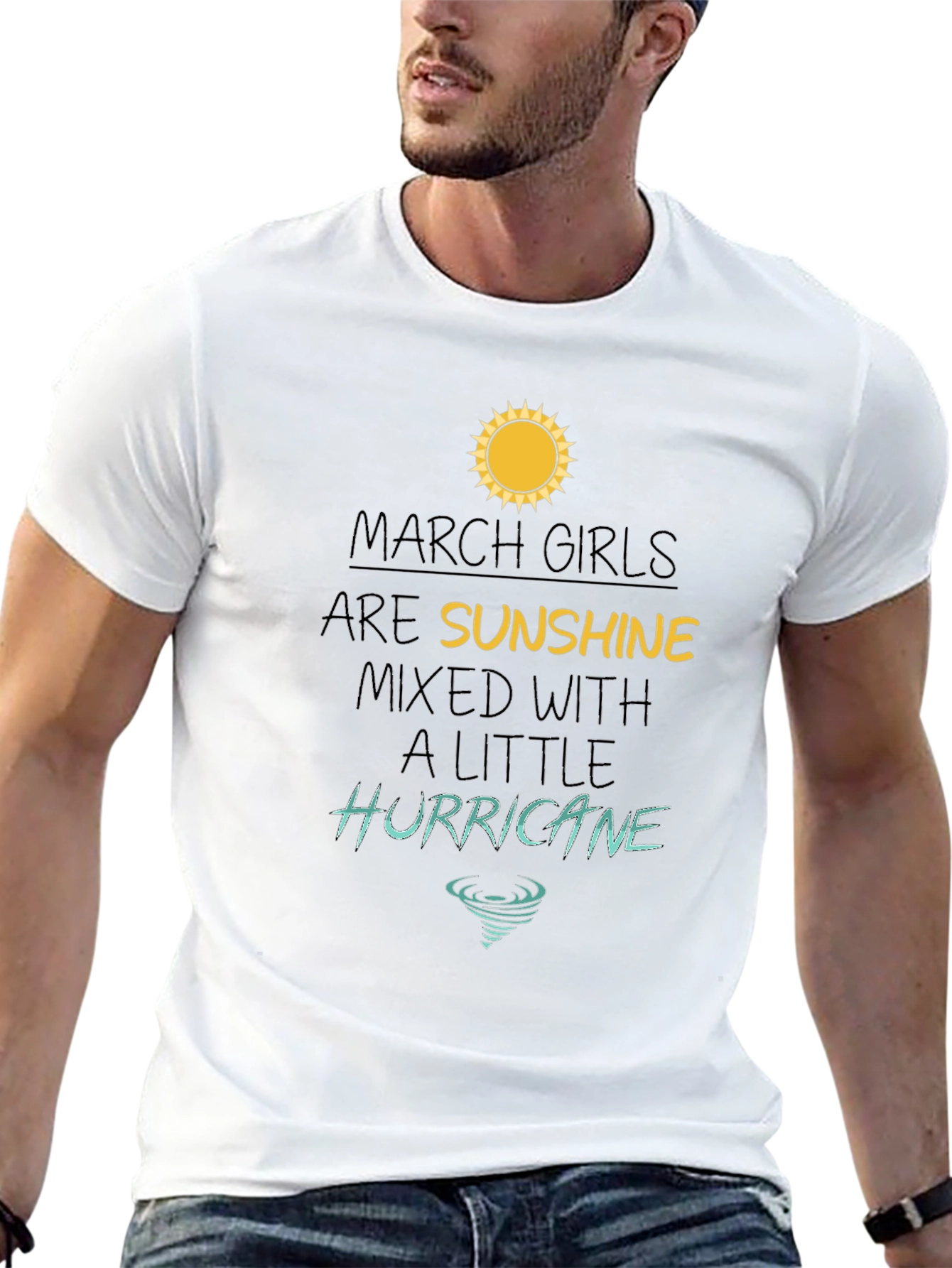 March Girls Sunshine Hurricane Graphic T-Shirt