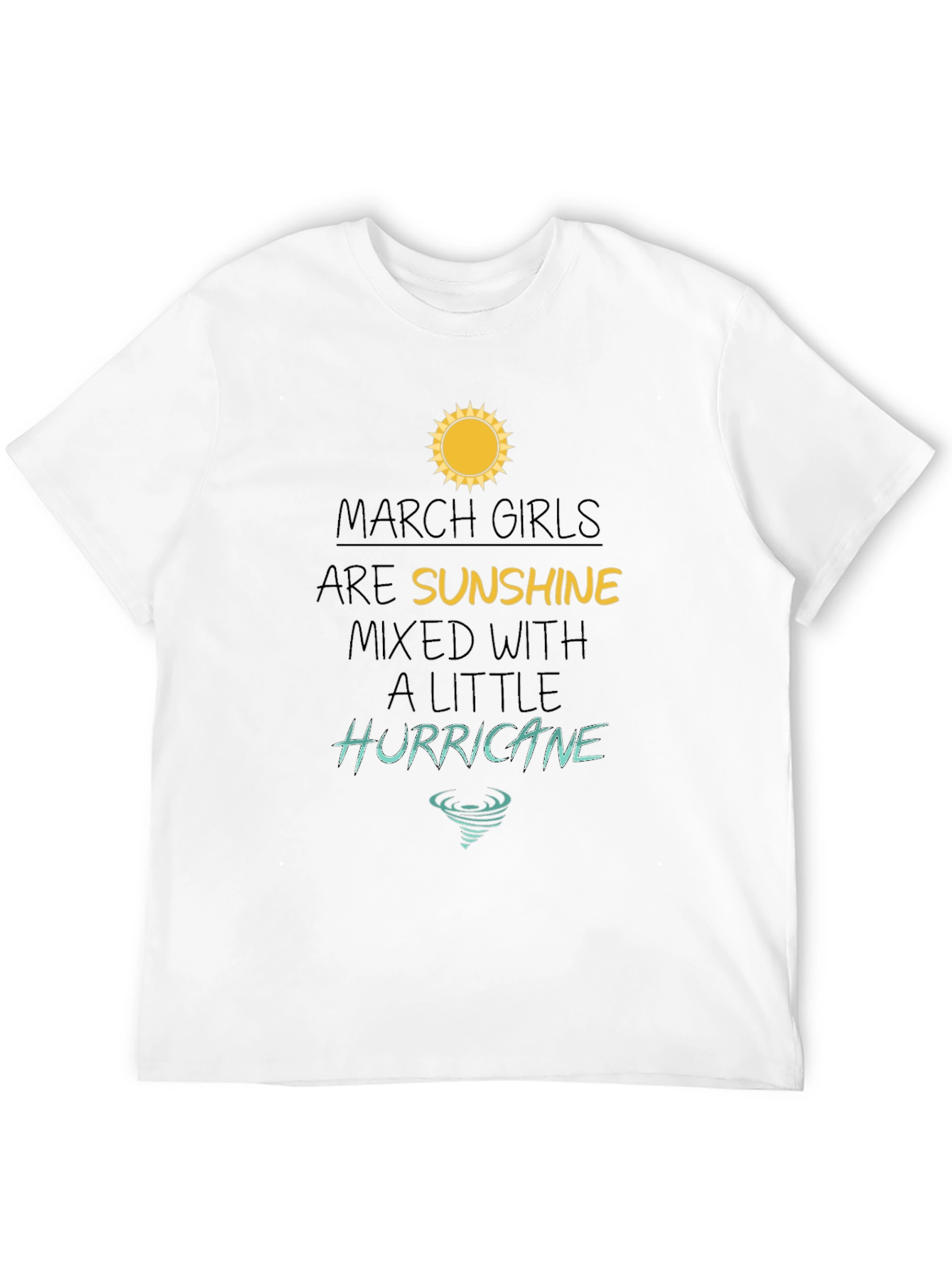 March Girls Sunshine Hurricane Graphic T-Shirt