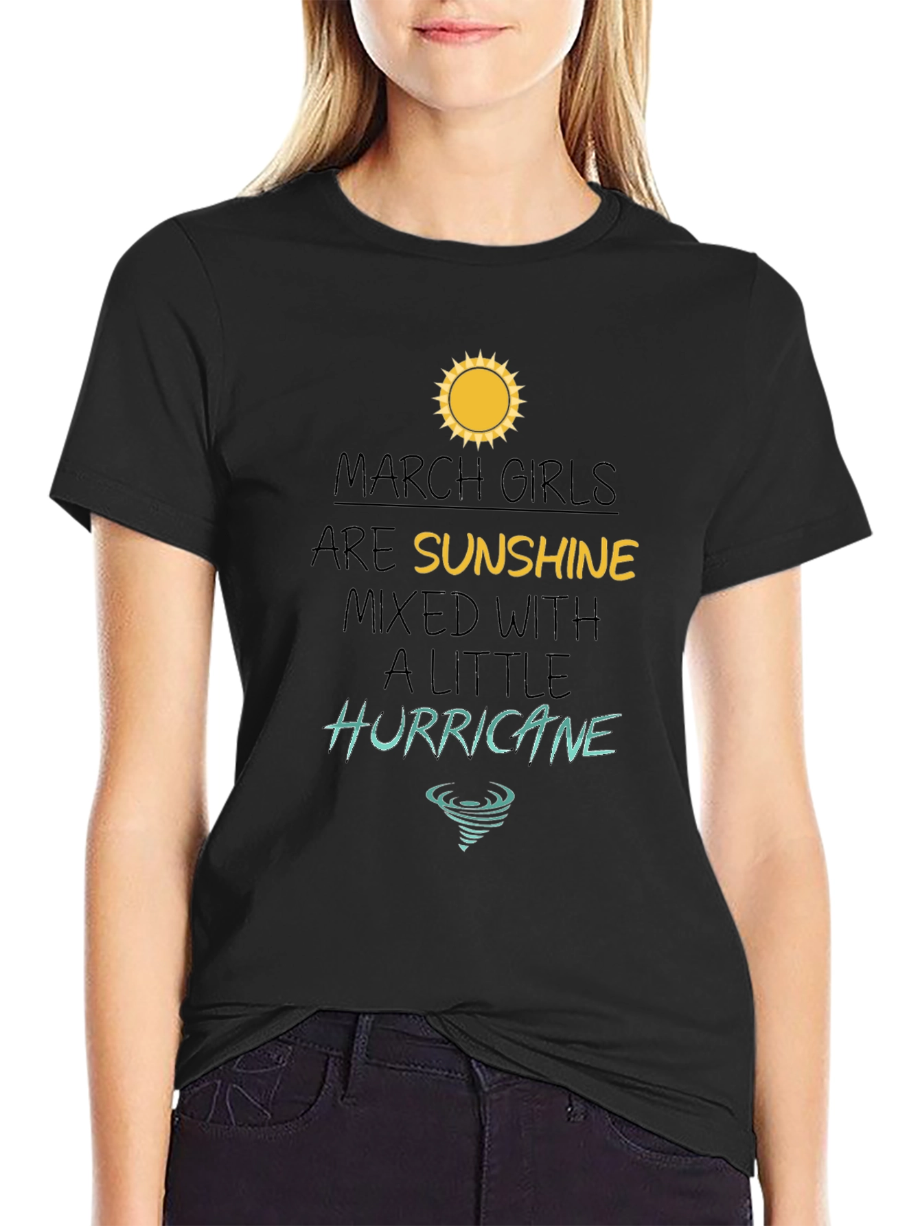 March Girls Sunshine Hurricane Graphic T-Shirt