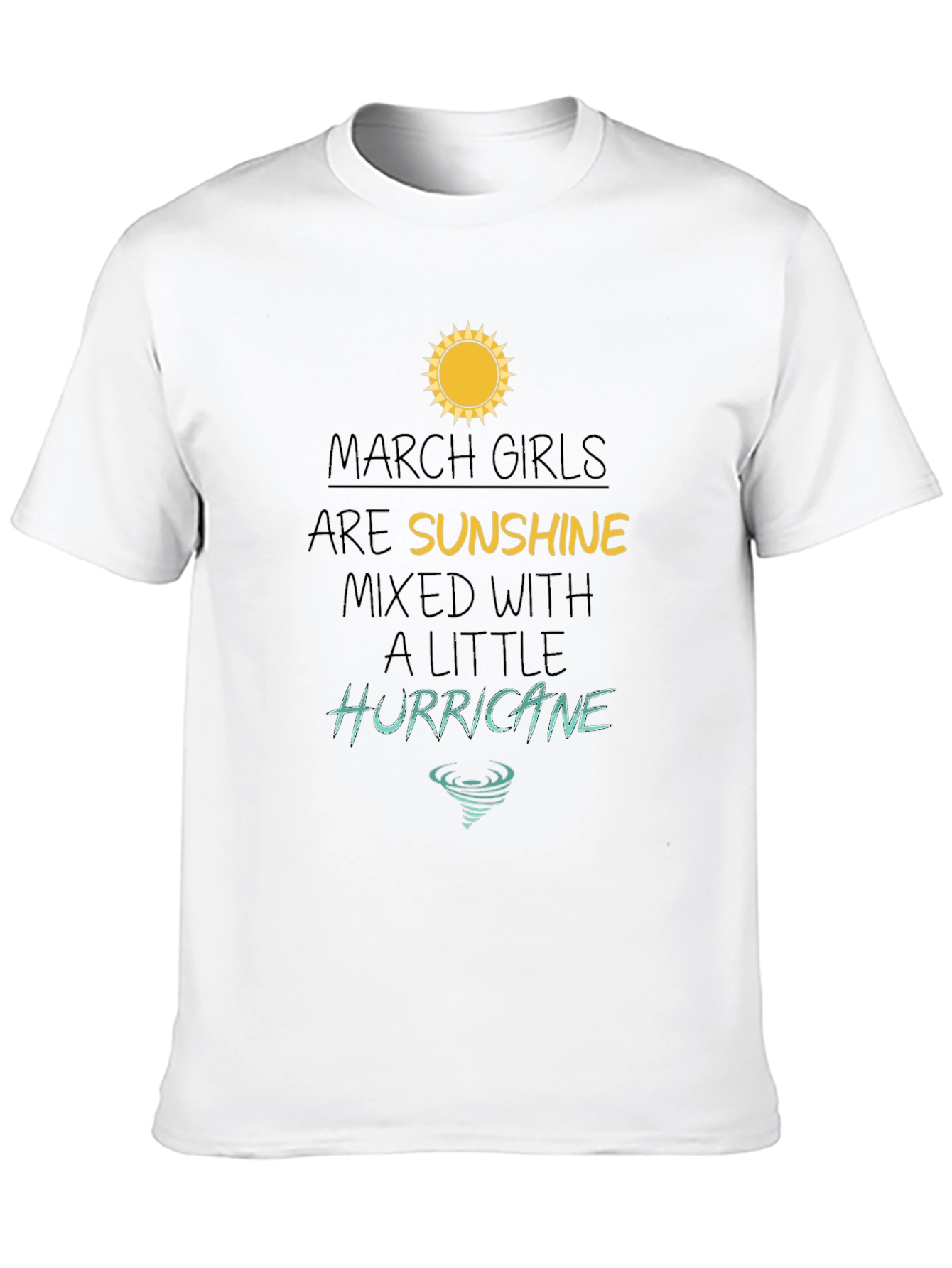 March Girls Sunshine Hurricane Graphic T-Shirt