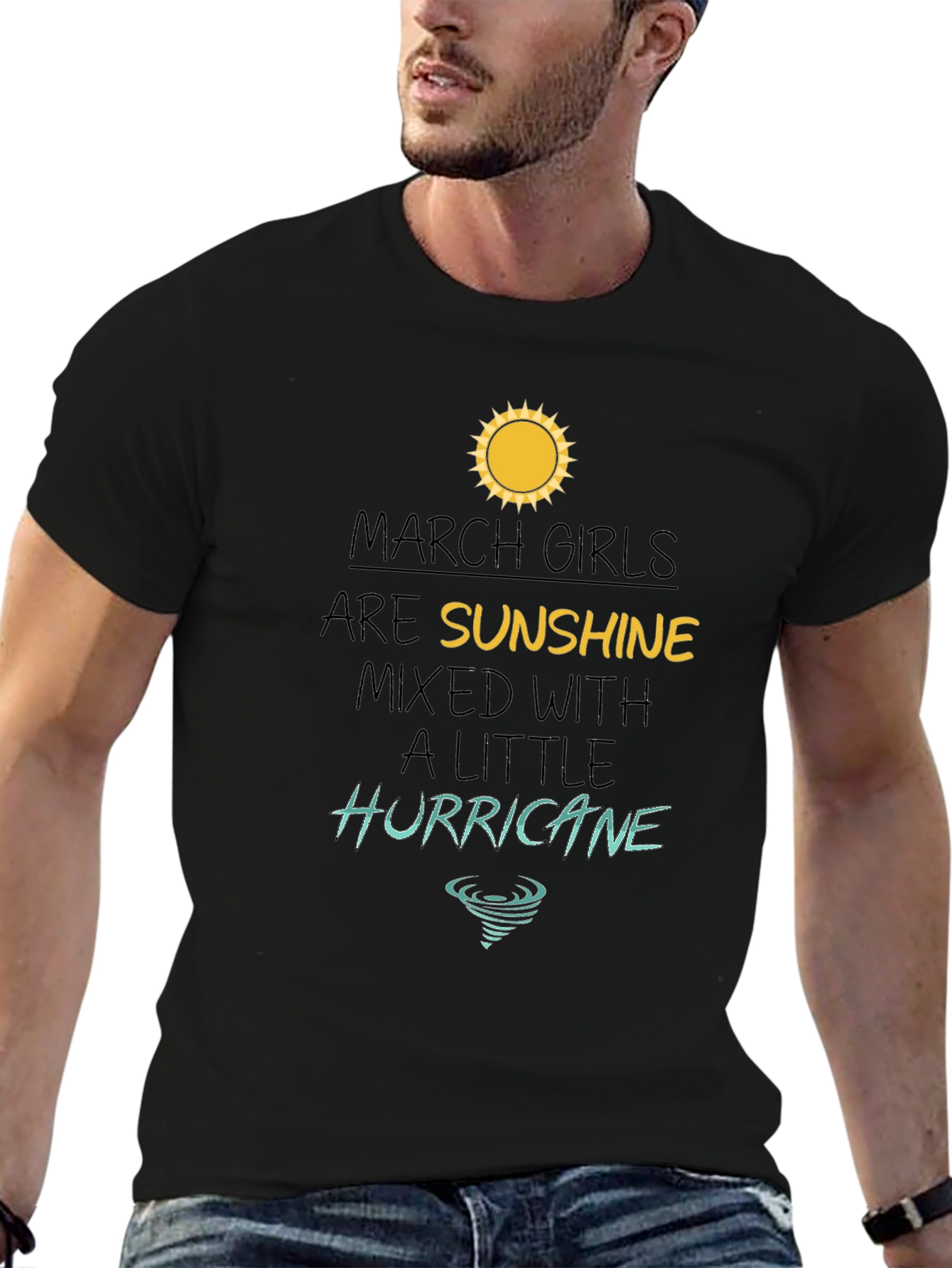 March Girls Sunshine Hurricane Graphic T-Shirt