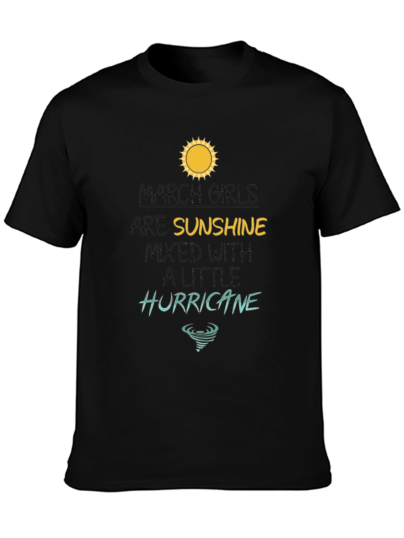 March Girls Sunshine Hurricane Graphic T-Shirt