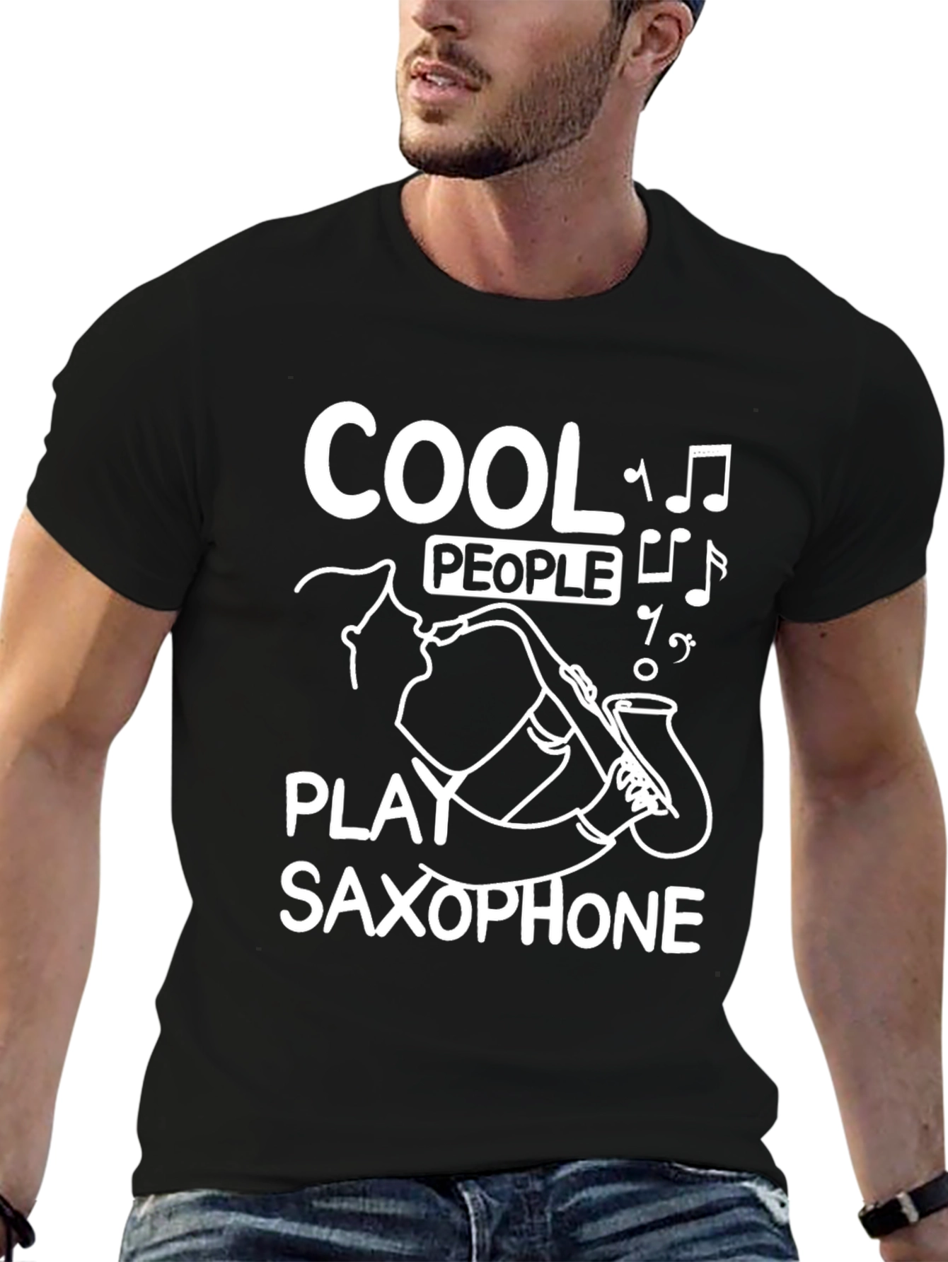 Cool People Play Saxophone Graphic T-Shirt