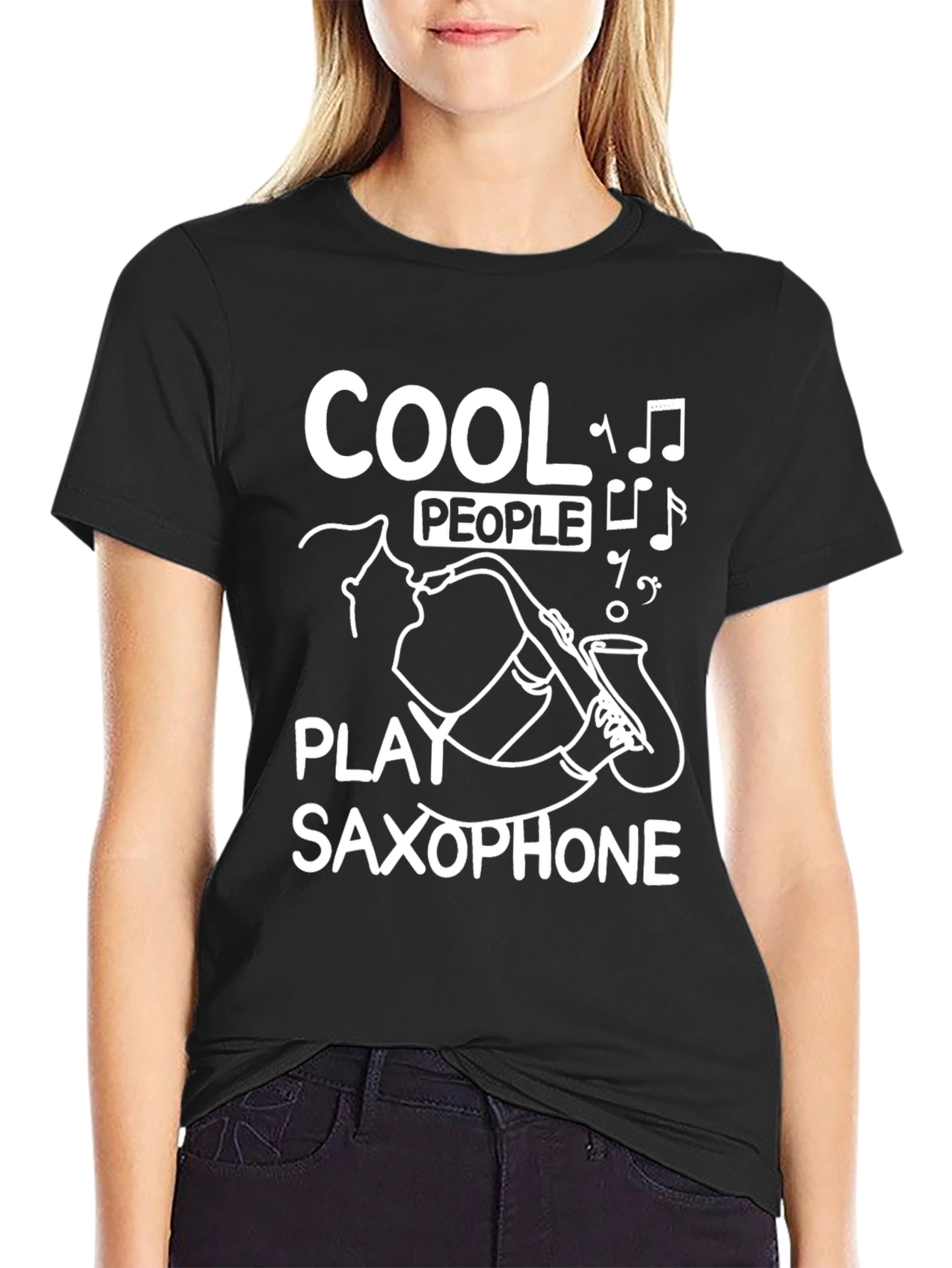 Cool People Play Saxophone Graphic T-Shirt