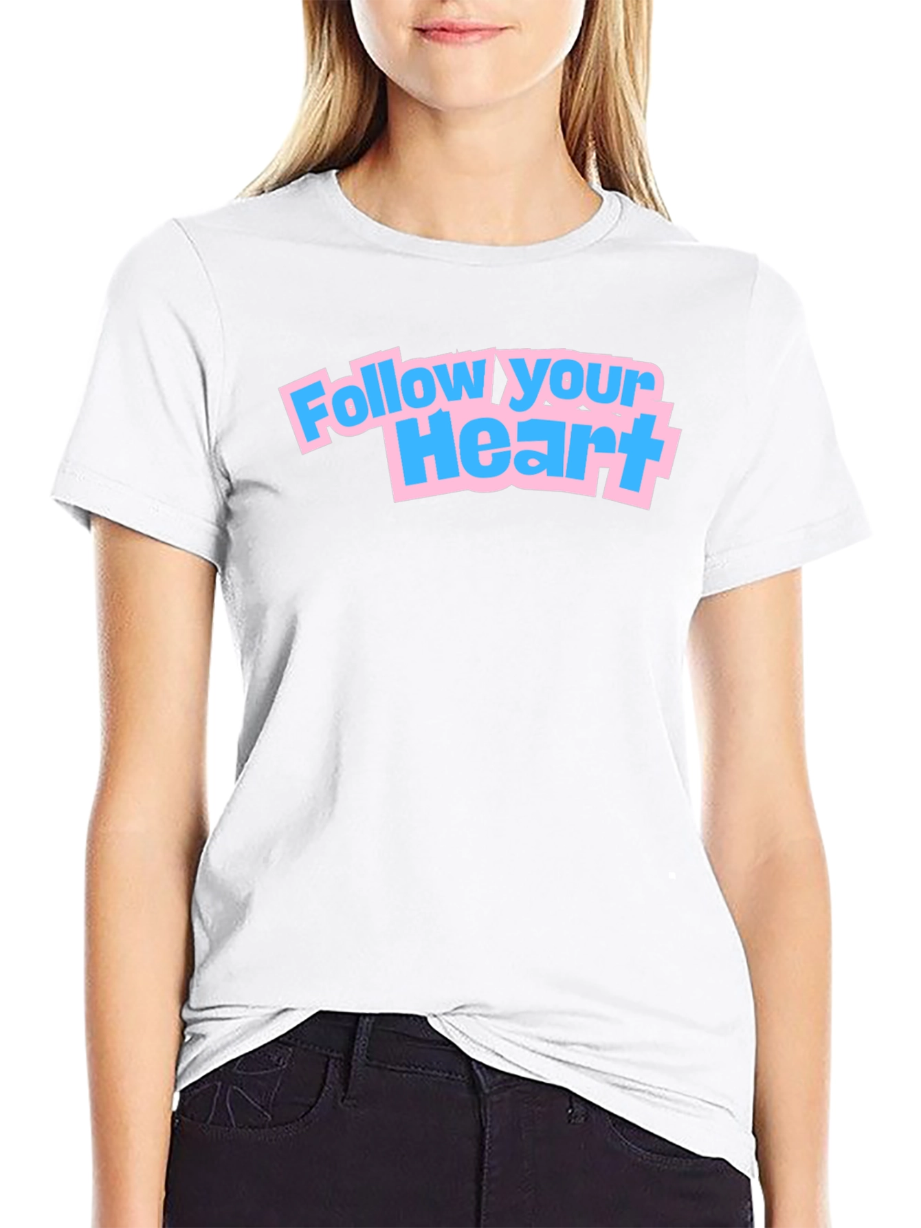 Follow Your Heart Graphic Tee - Black