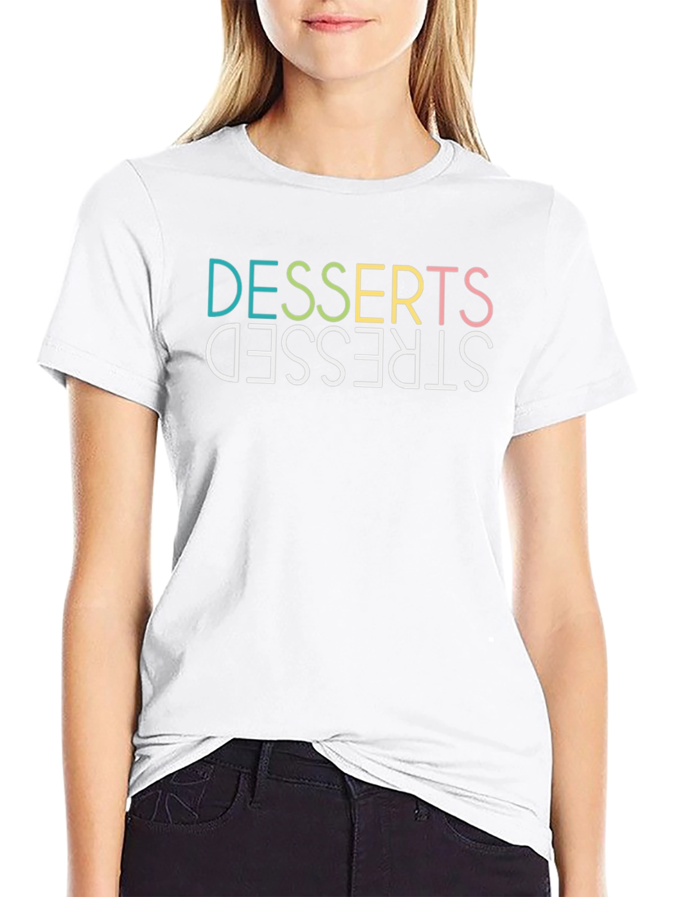 Desserts Stressed Funny Graphic Tee