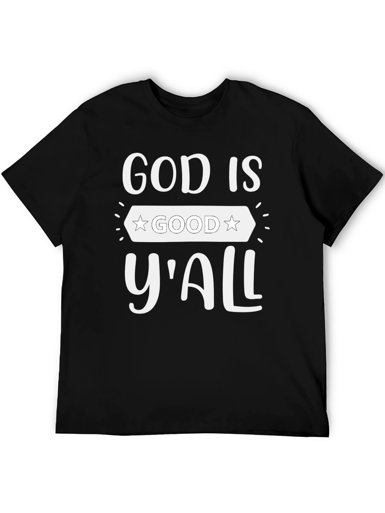 God Is Good Yall Graphic Tee - Black