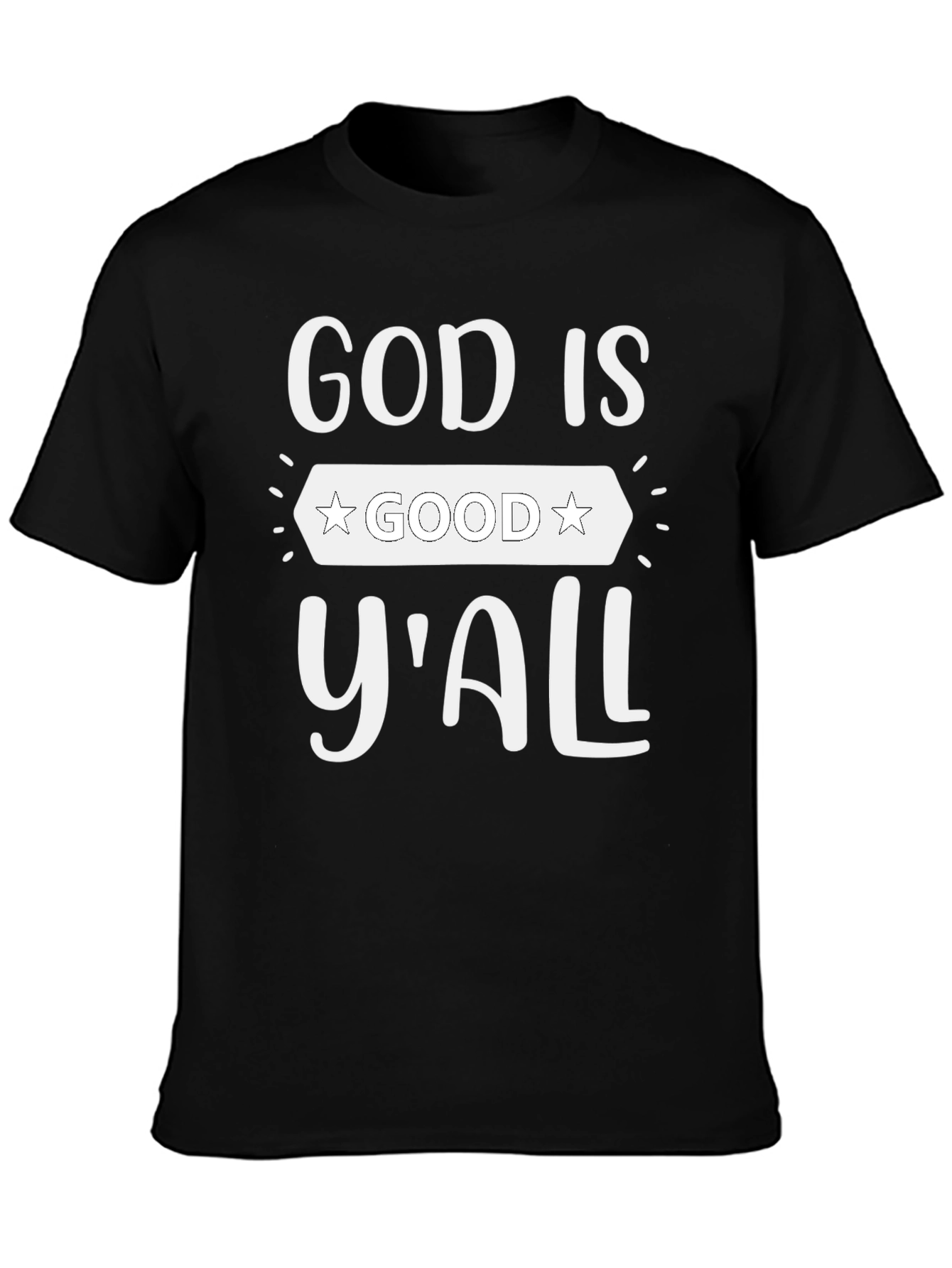 God Is Good Yall Graphic Tee - Black