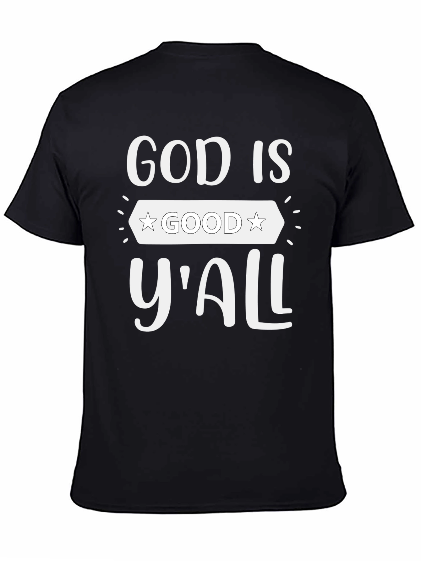God Is Good Yall Graphic Tee - Black