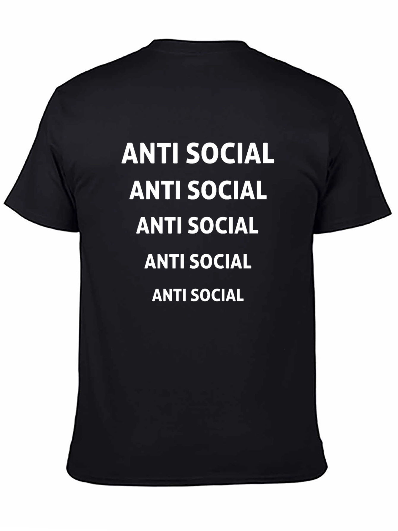 Anti Social T-Shirt Black Graphic Tee