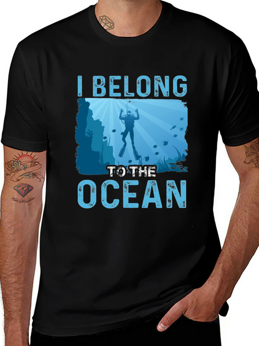 I Belong to the Ocean Diver Graphic T-Shirt