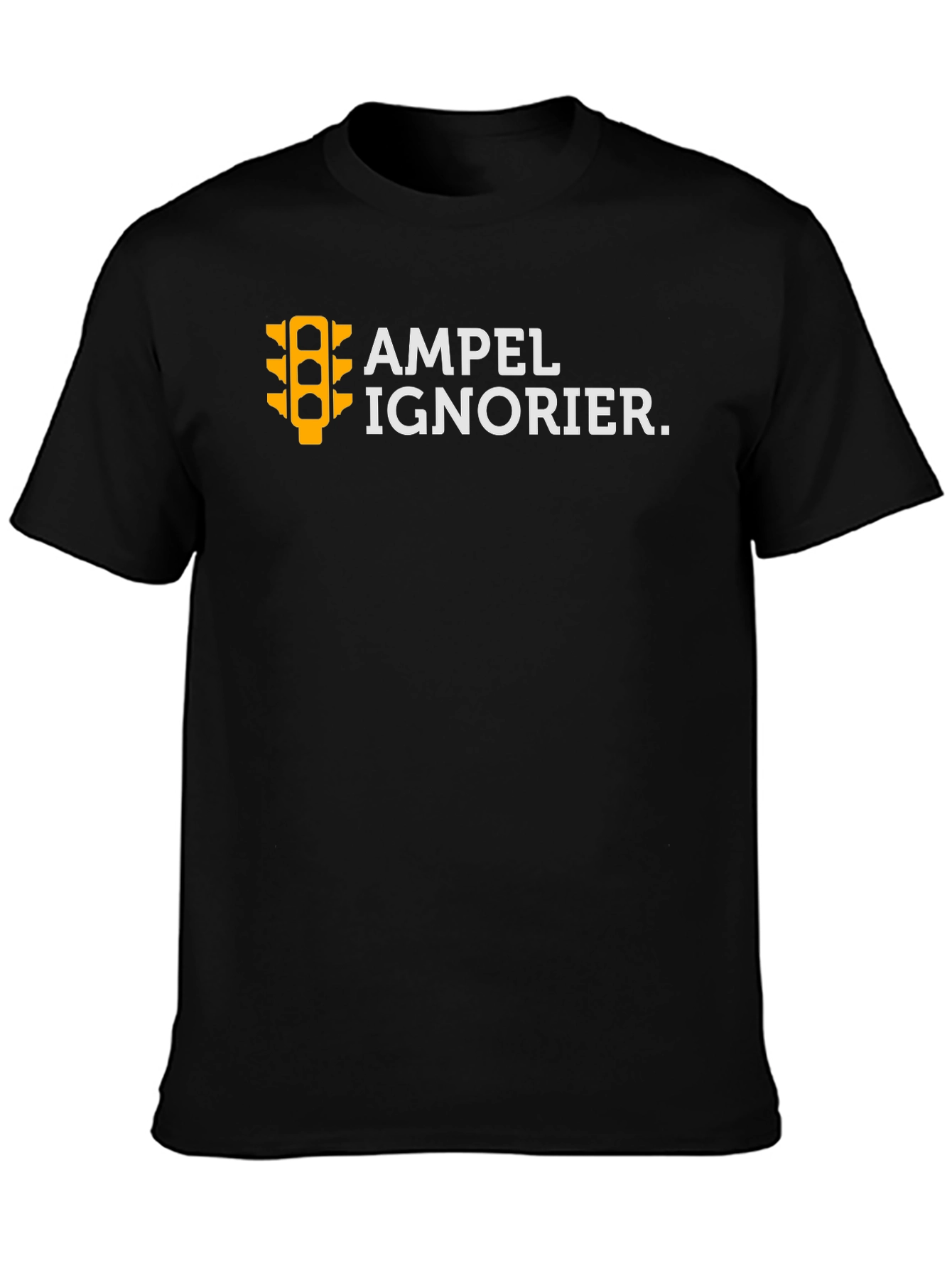 Ampel Ignorier Graphic Tee - Black Cotton T-Shirt
