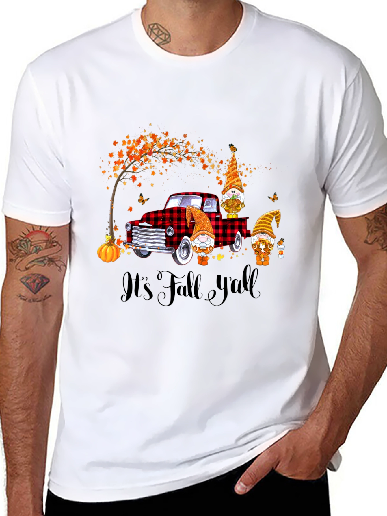 Fall Gnomes on Truck Graphic Tee