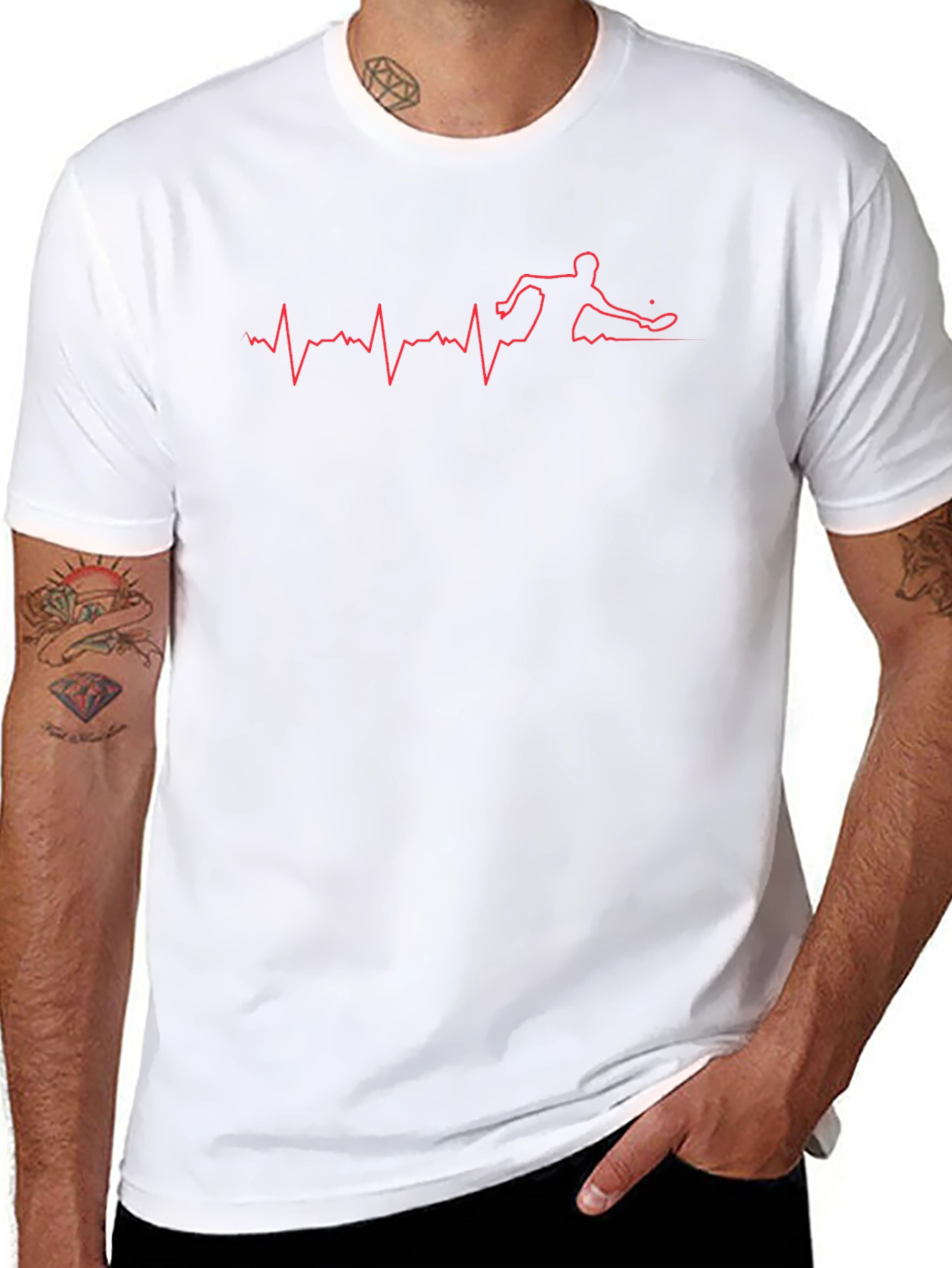 Table Tennis Heartbeat T-Shirt - Black