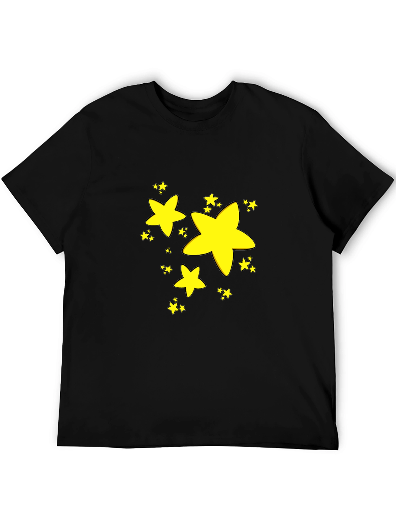 Stars Graphic Black T-Shirt