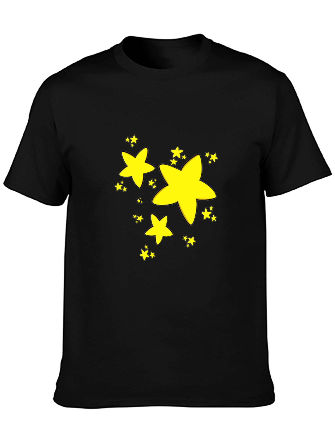 Stars Graphic Black T-Shirt
