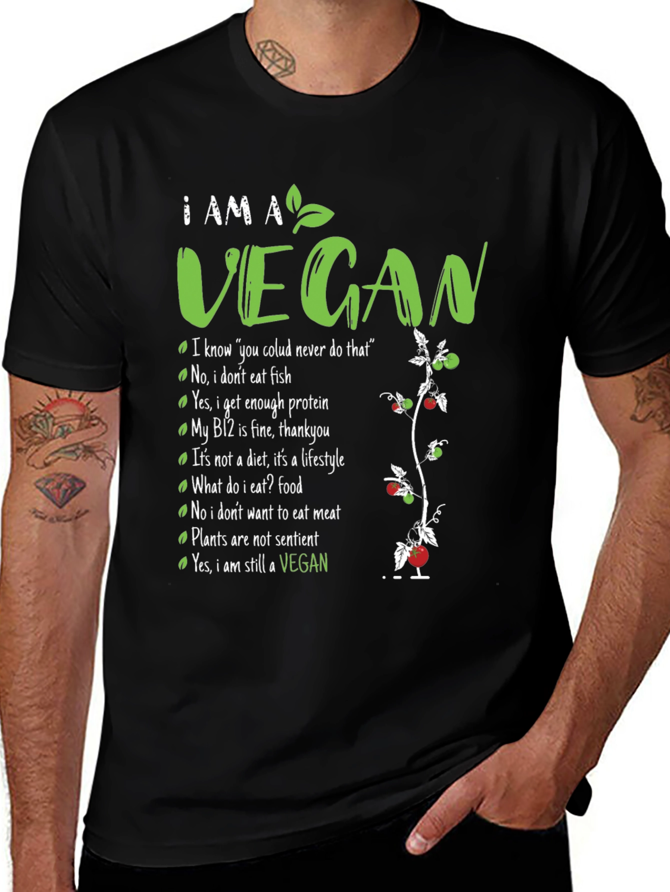 I am a Vegan T-Shirt - Plant-Based Lifestyle Tee