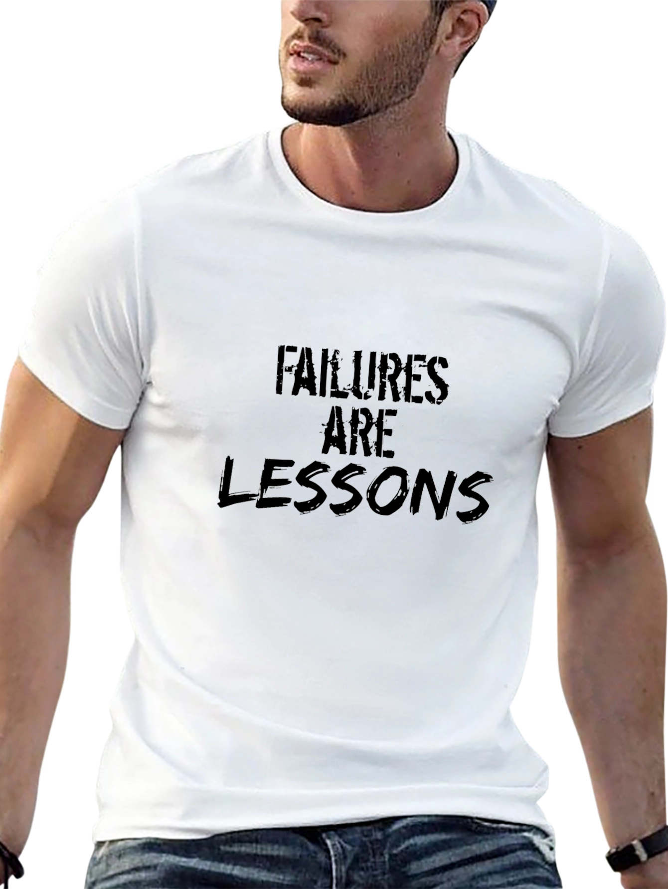 Failures Are Lessons Graphic T-Shirt - Black