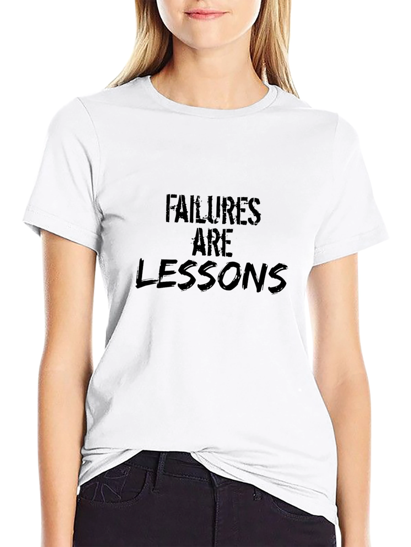 Failures Are Lessons Graphic T-Shirt - Black