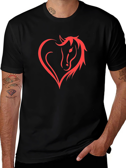 Horse Heart Tee - Stylish Graphic Print Shirt