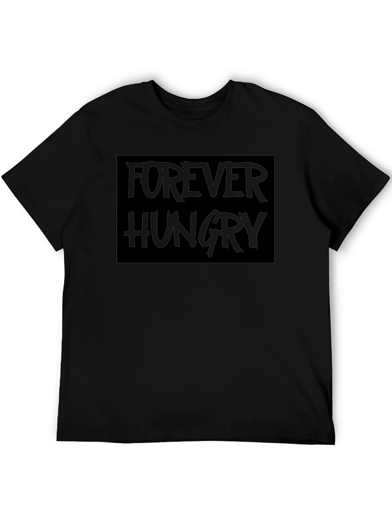 Forever Hungry Black Graphic T-Shirt