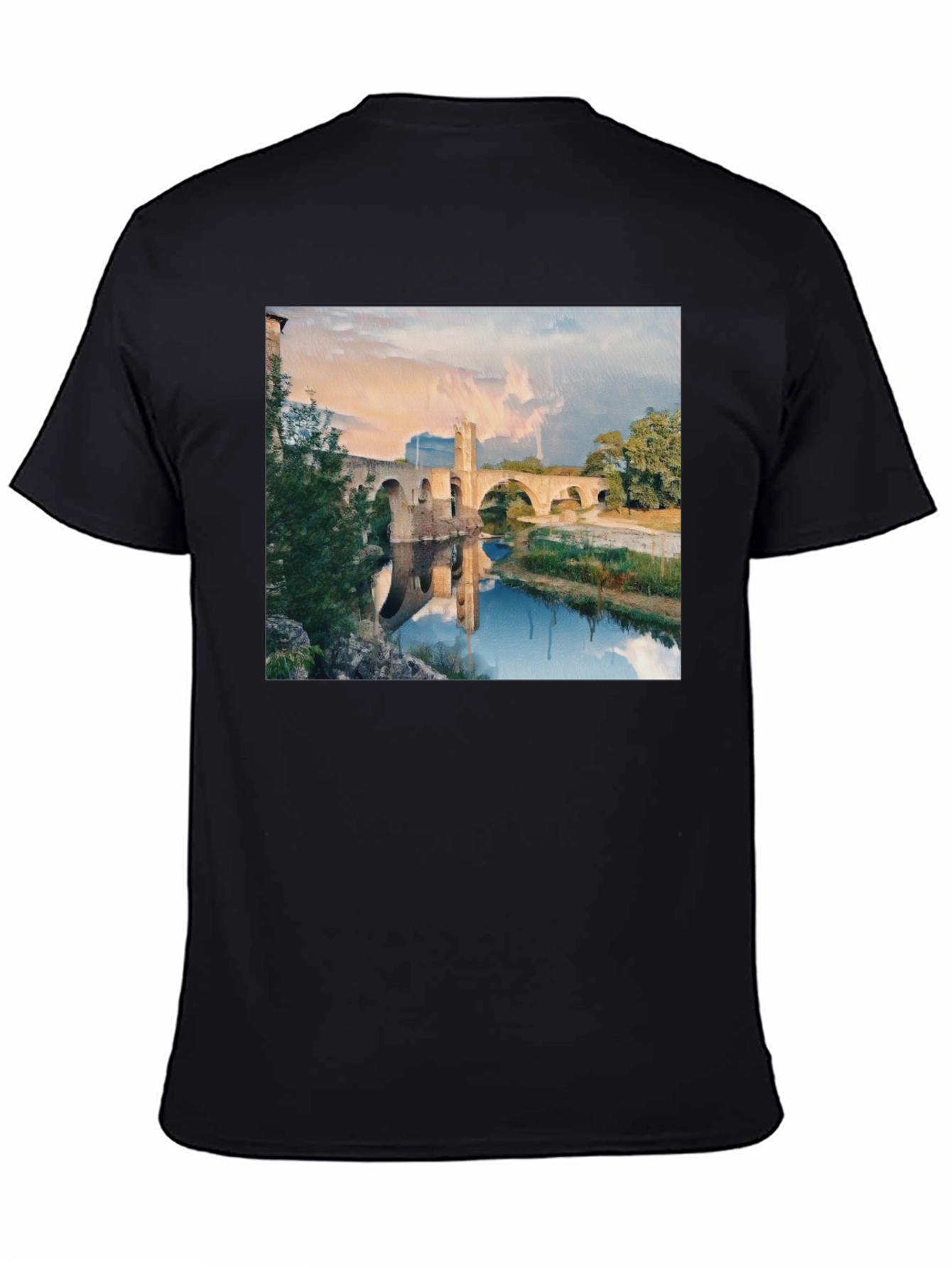 Bridge Scene Black T-Shirt