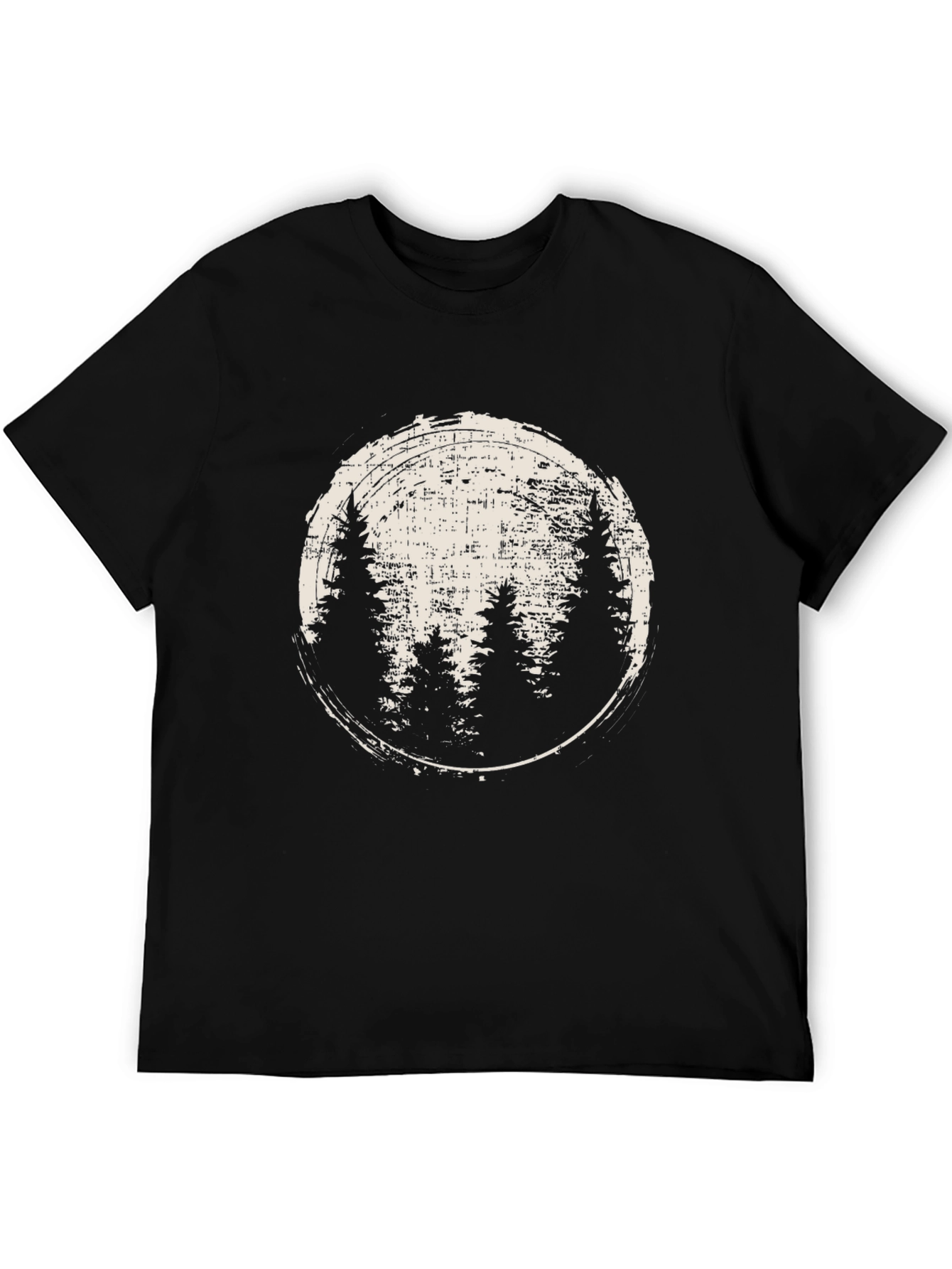 Nature Scene Graphic Tee - Black