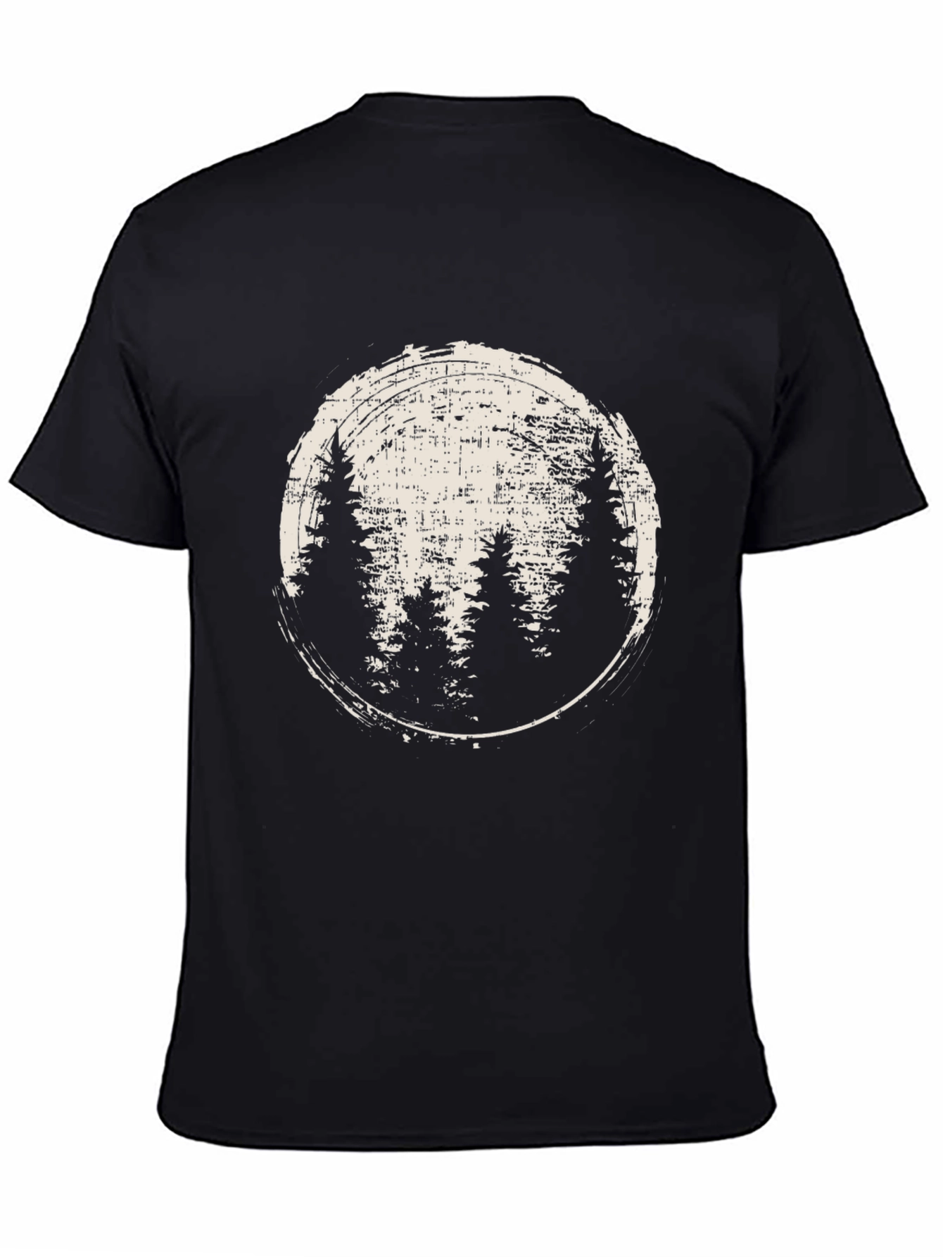 Nature Scene Graphic Tee - Black