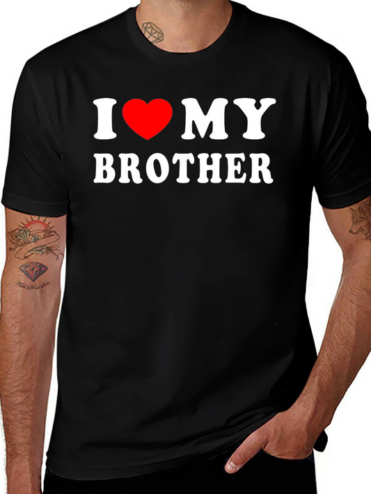 I Love My Brother Graphic Tee - Black
