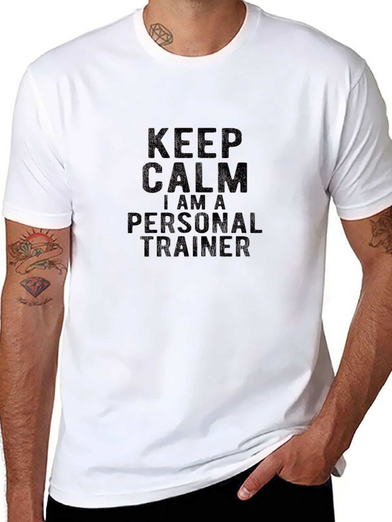 Keep Calm Personal Trainer Black T-Shirt