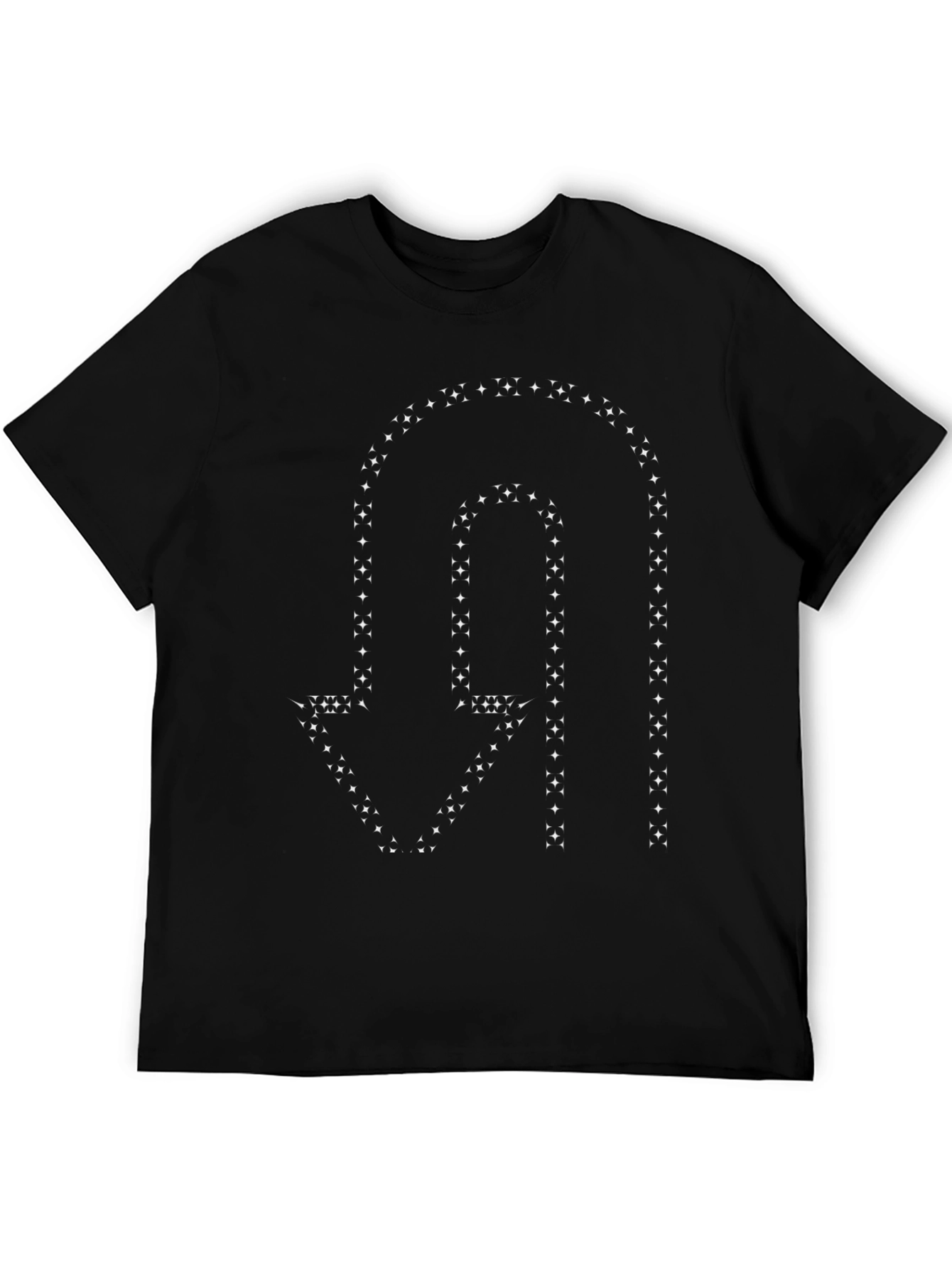 U-Turn Graphic Black T-Shirt