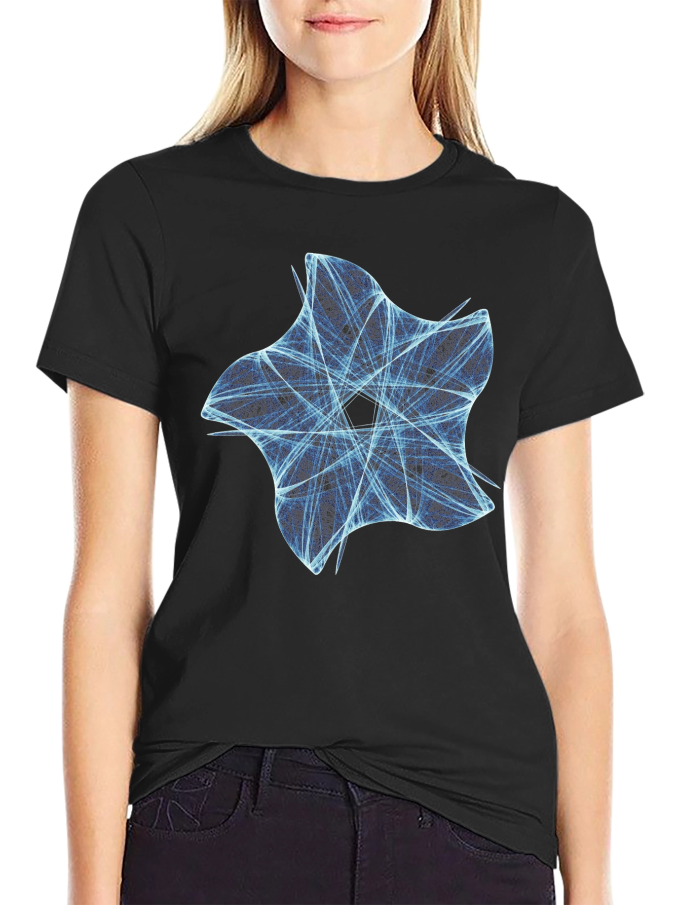 Abstract Star Graphic Tee - Modern Casual Style