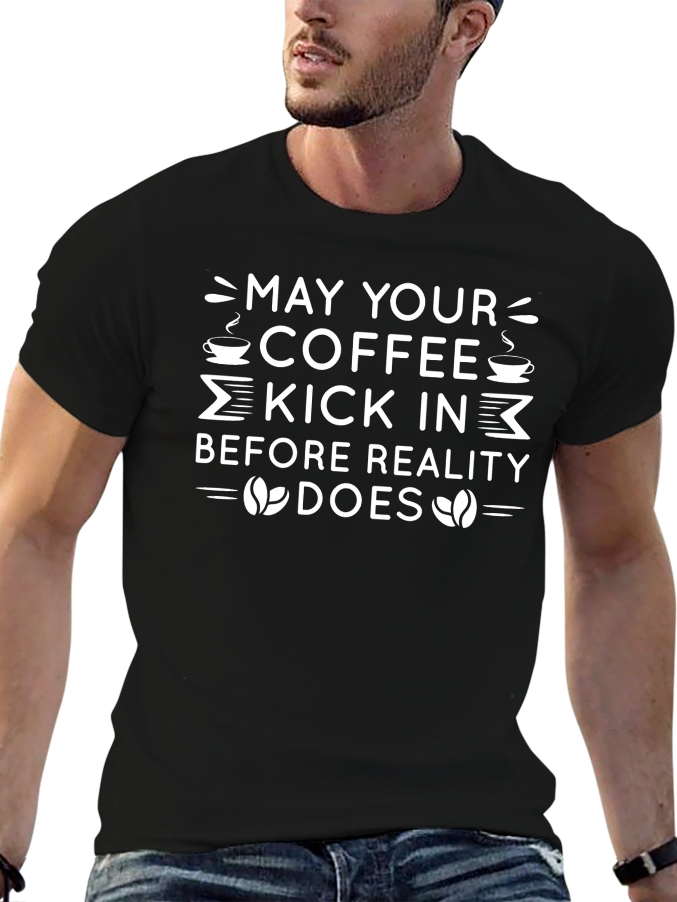 Coffee Kick In T-Shirt - Funny Caffeine Tee