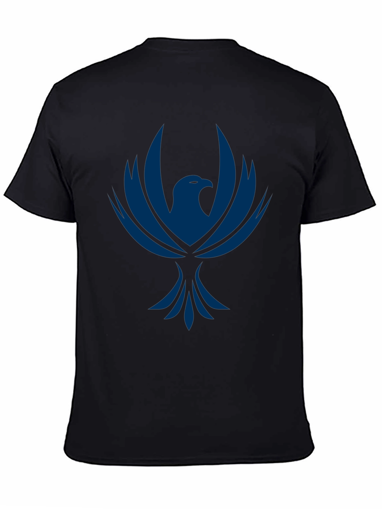 Black T-Shirt with Phoenix Graphic Print