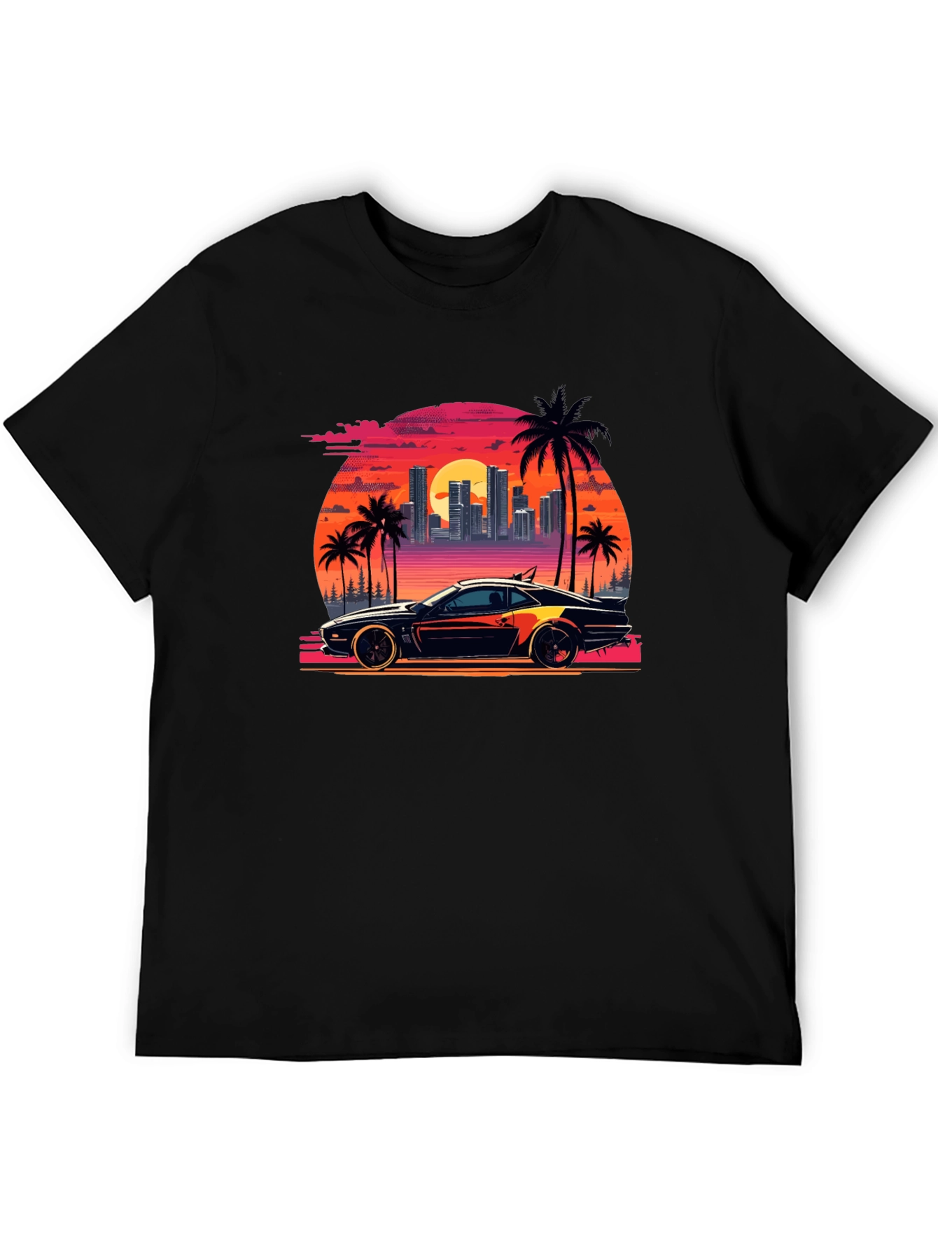 Retro Sunset Car T-Shirt