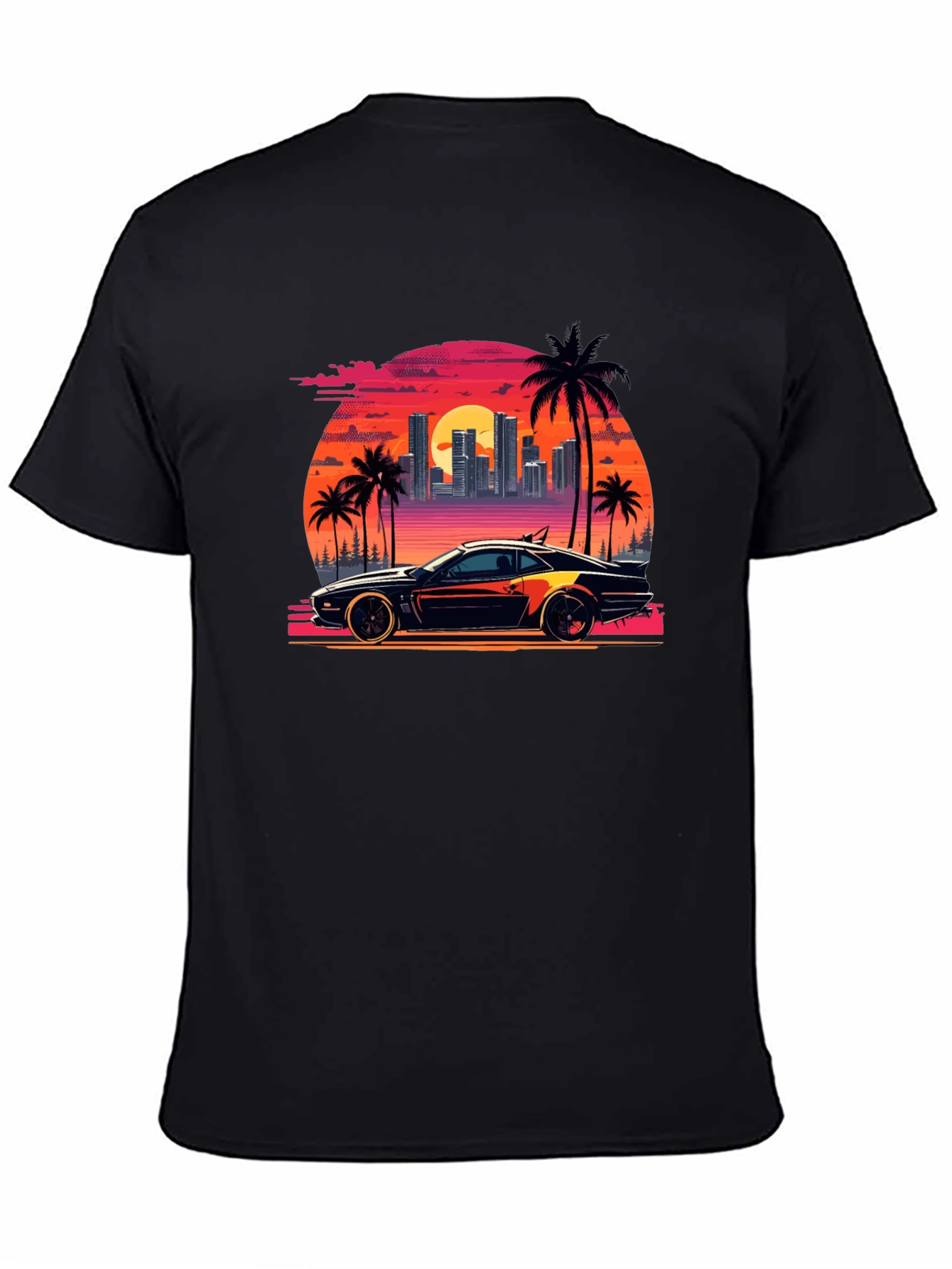Retro Sunset Car T-Shirt