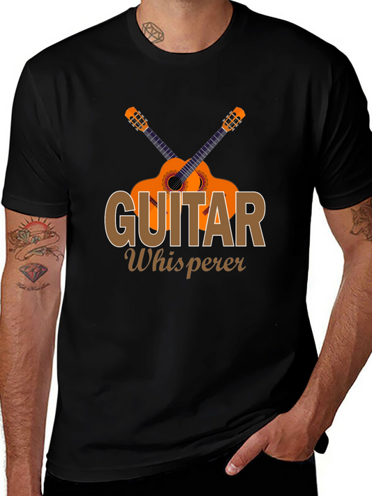 Guitar Whisperer Black Graphic Tee for Music Lovers