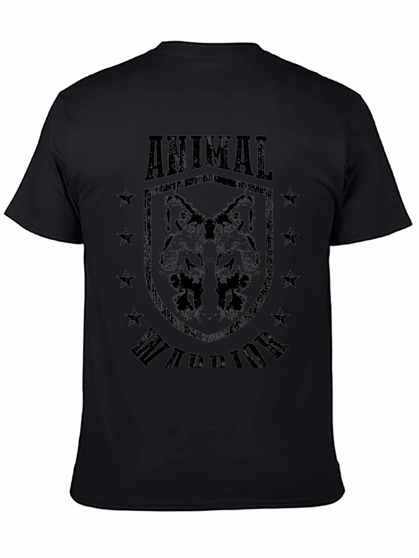 Animal Warrior Graphic T-Shirt - Black