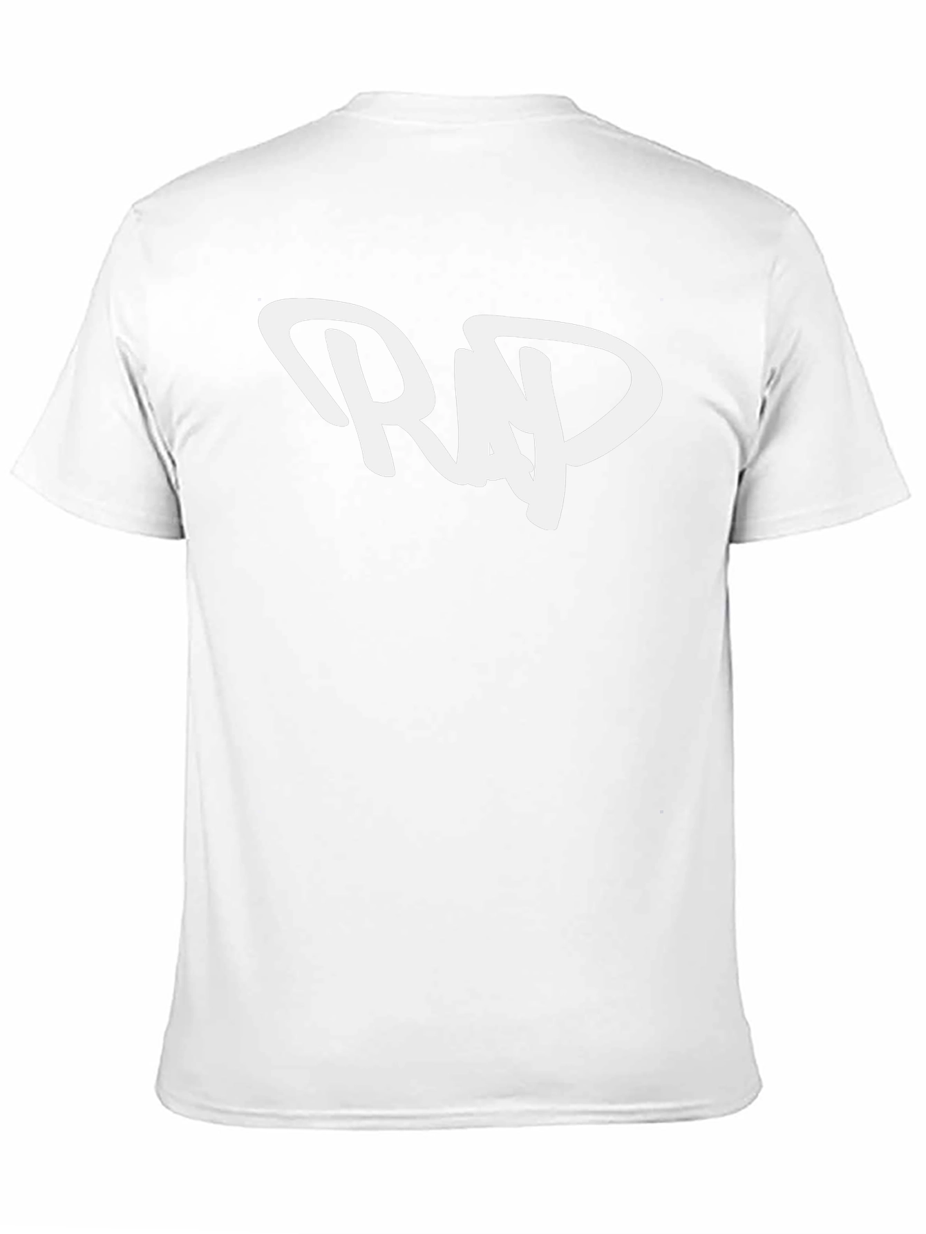 Mens Black T-Shirt with White RAP Design